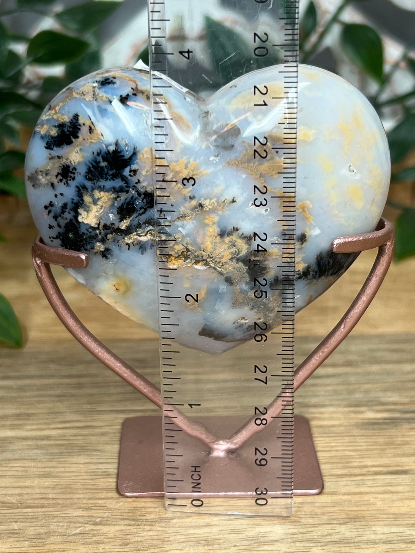 Dendritic Tiger Agate Heart