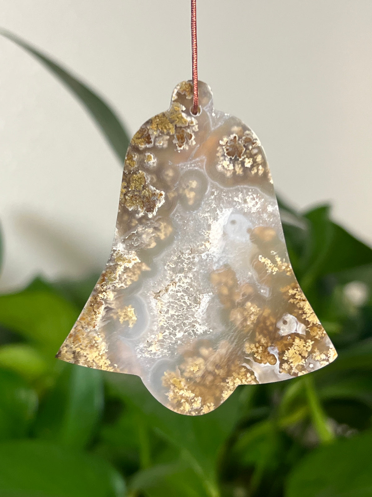 Scenic Moss Agate Bell Ornaments