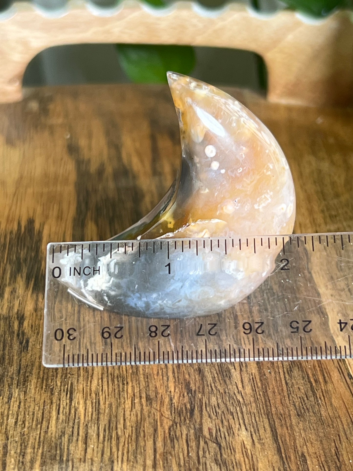 Rainbow Plume Agate Moon B