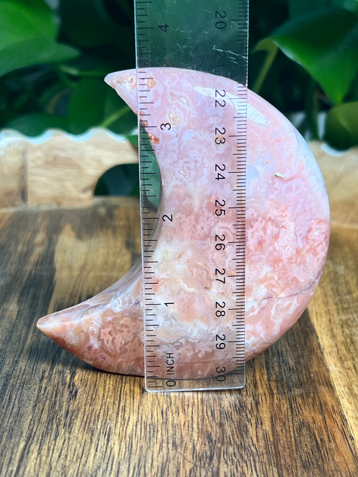 Pink Carnelian Self Standing Moon: PC