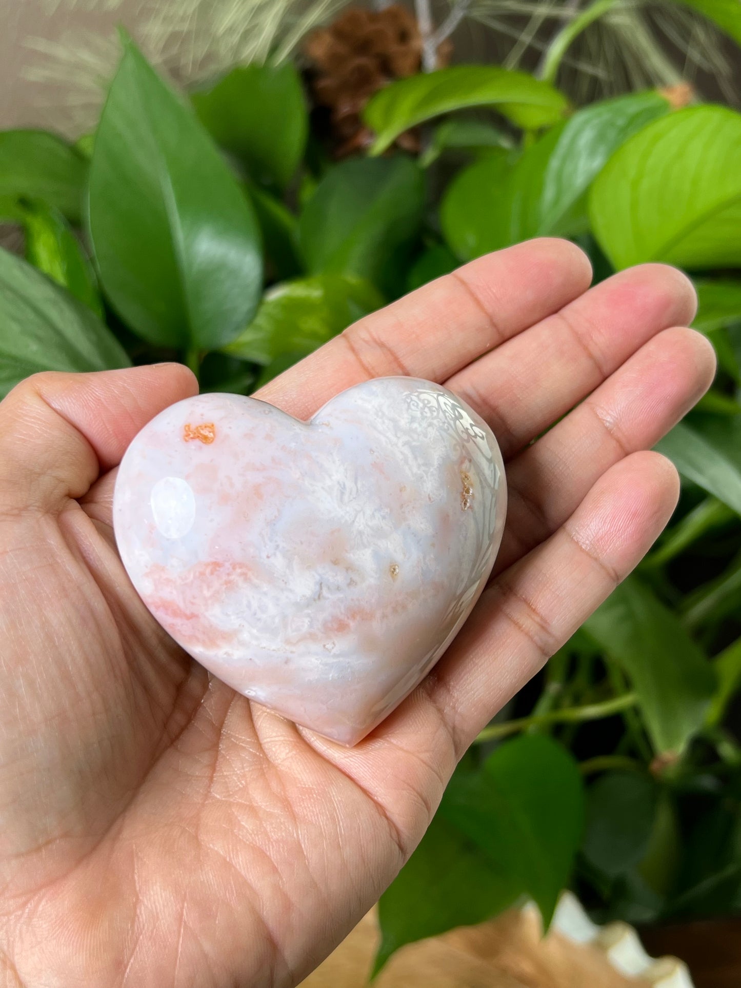 Pink Carnelian Heart
