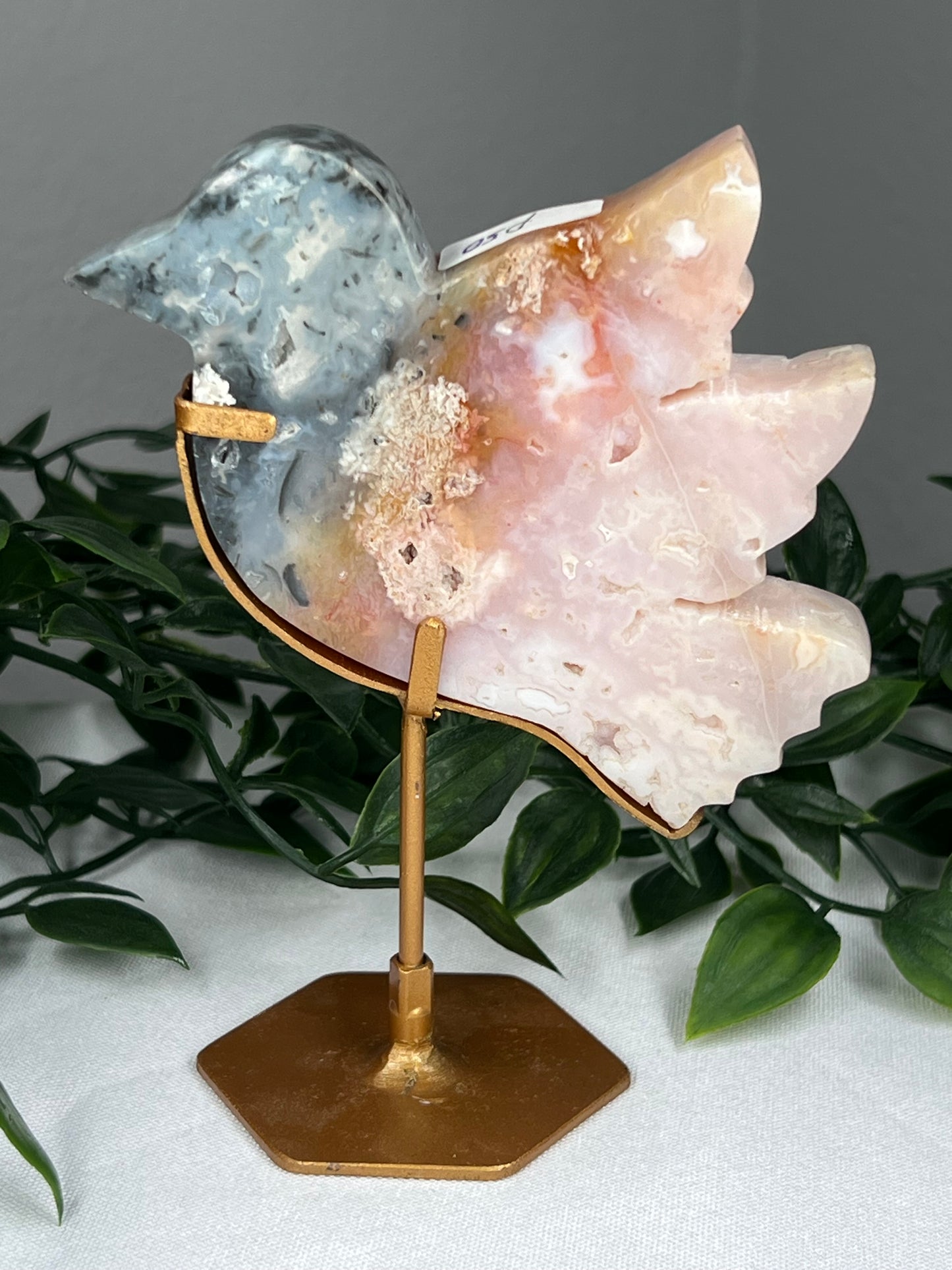 Rainbow Plume Agate Bird