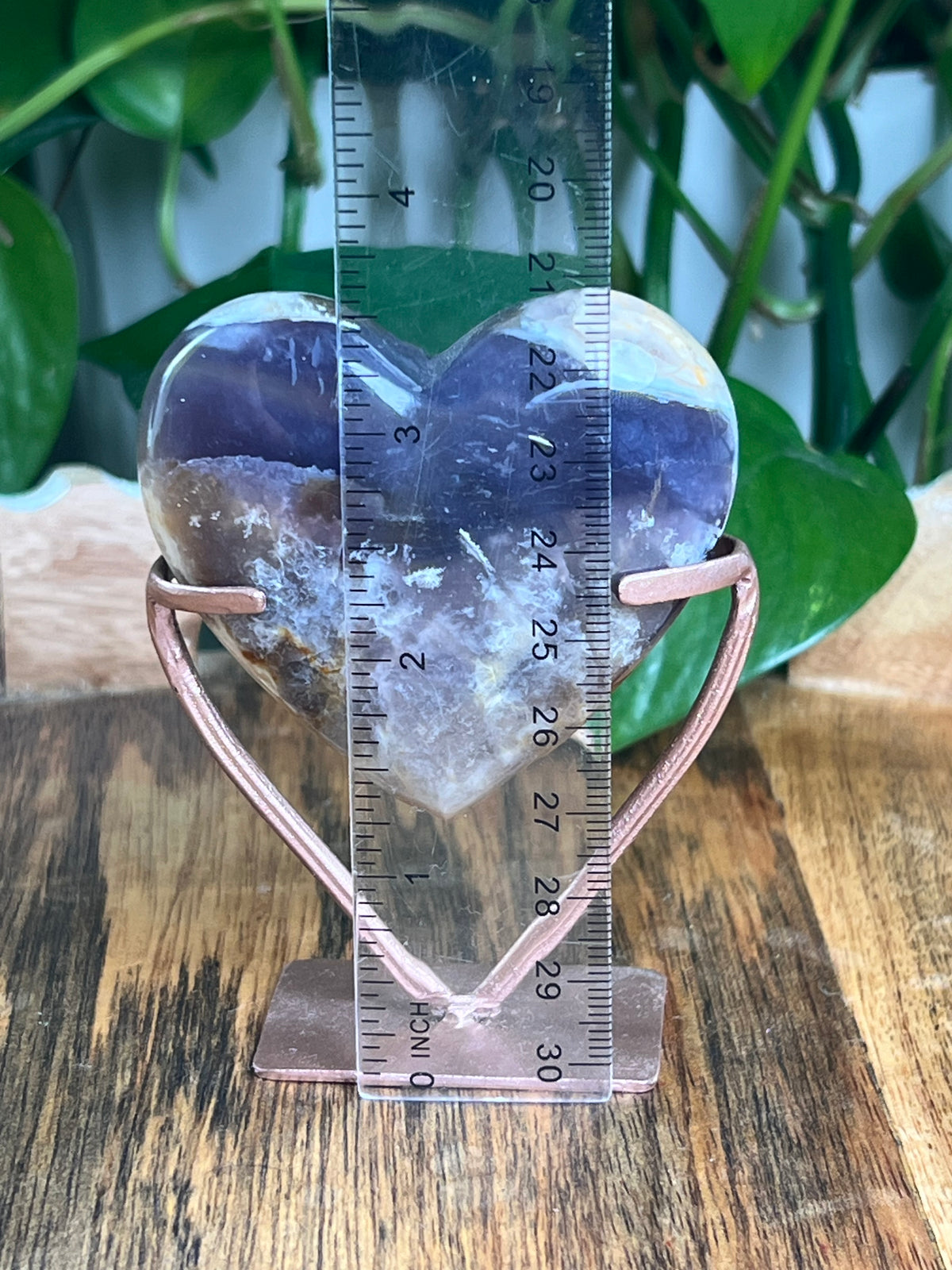 Purple Chalcedony Heart: KA
