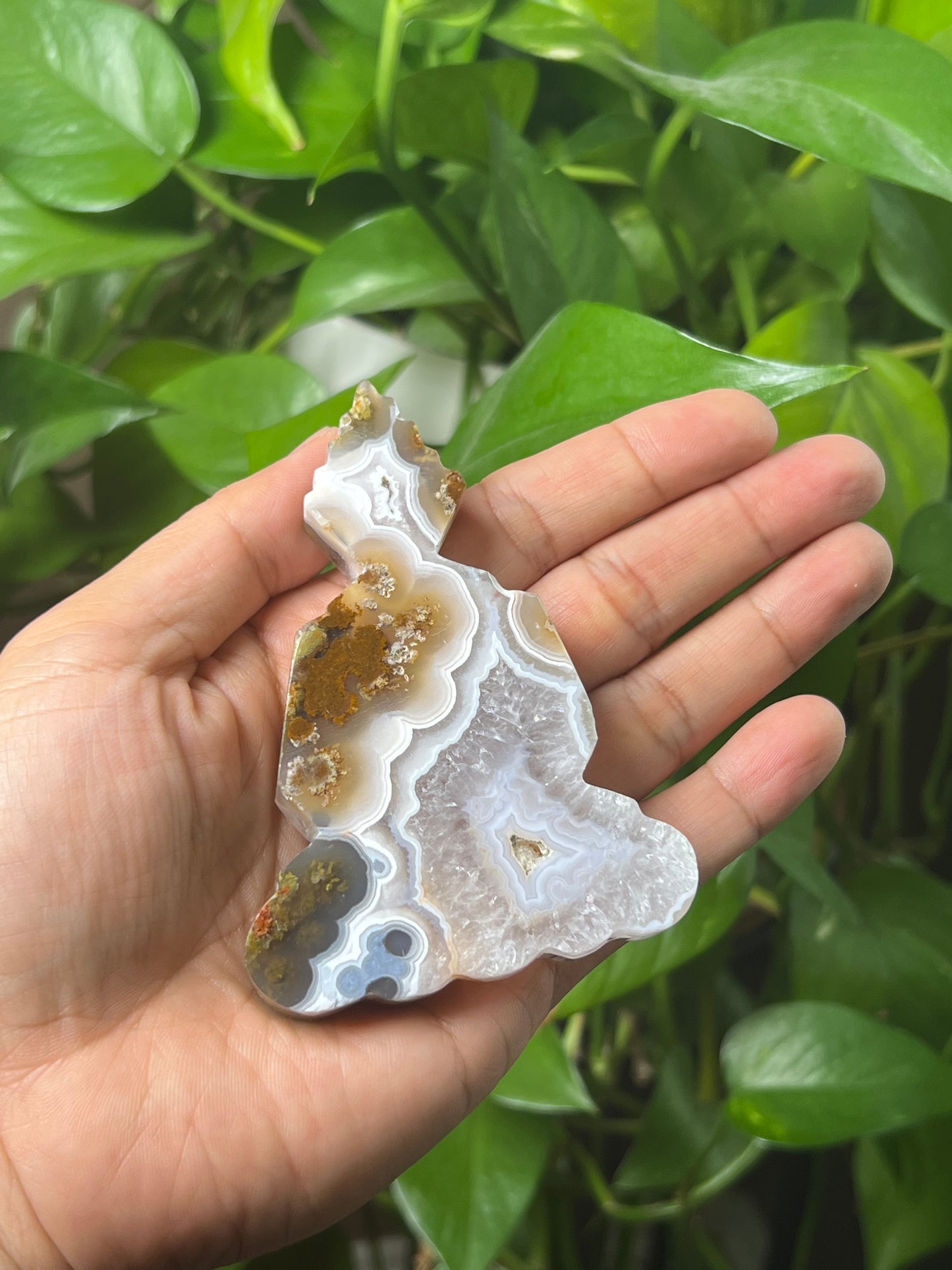 Scenic Moss Agate Buddha