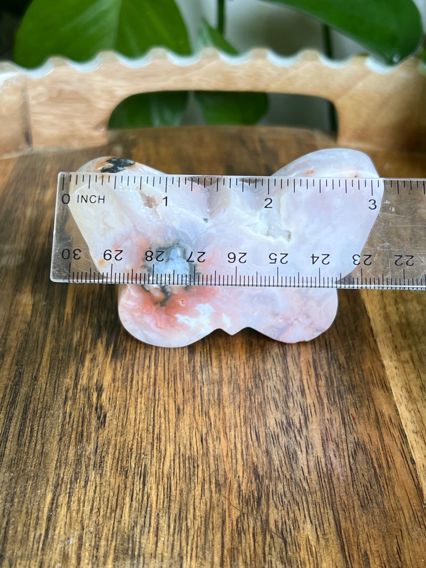 Rainbow Plume Agate Butterfly RH