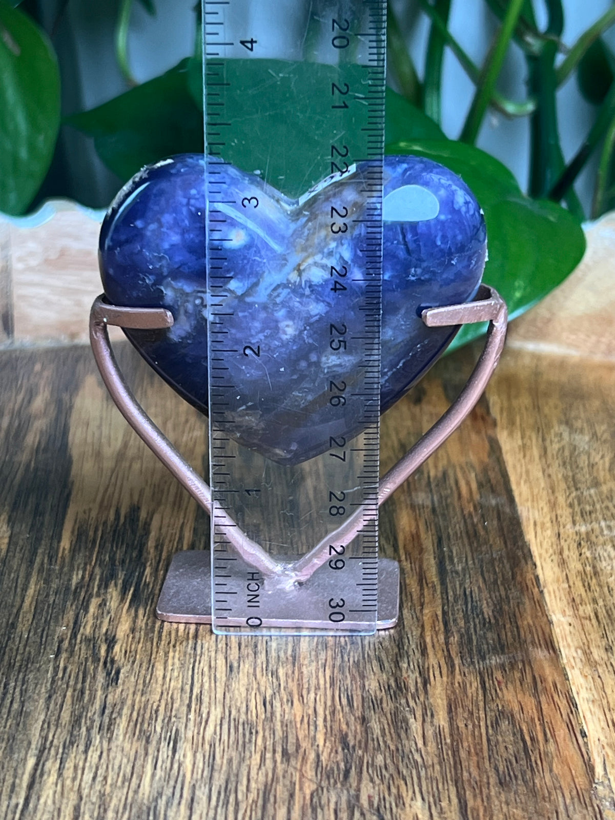 Purple Chalcedony Heart: X
