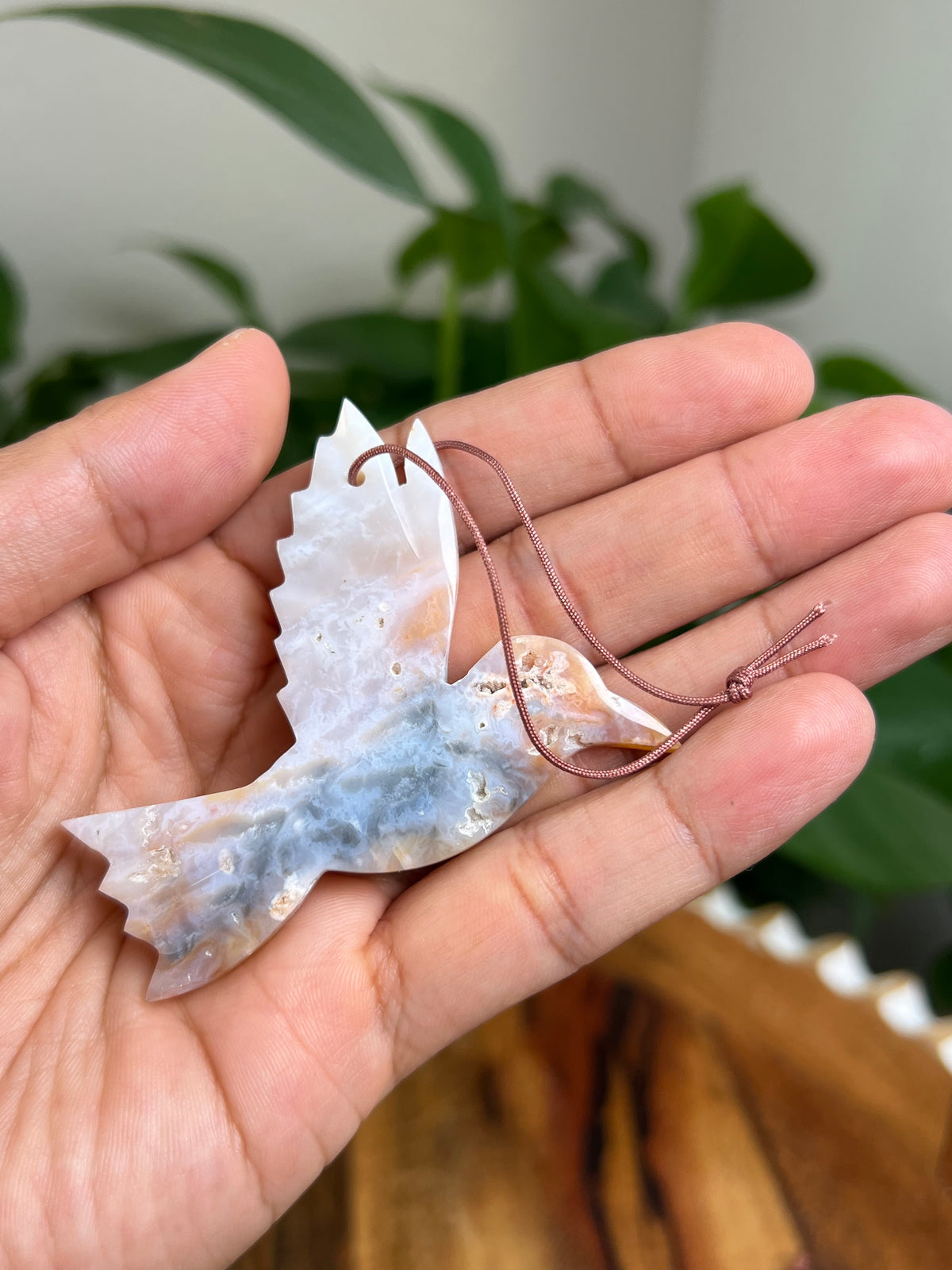 Rainbow Plume Agate Hummingbird: LE