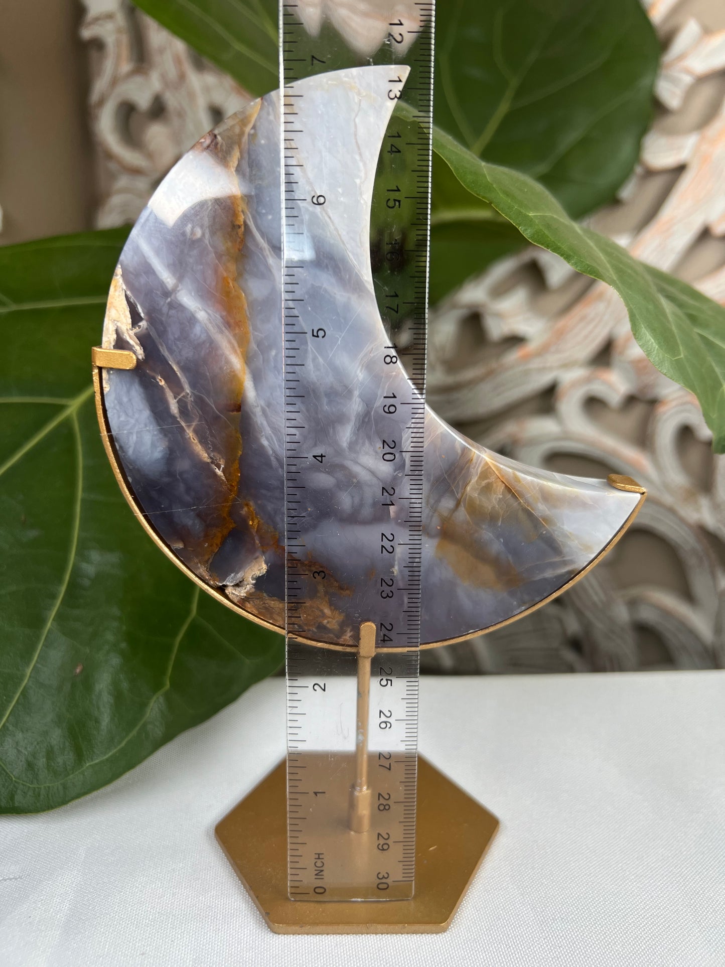 Purple Chalcedony Moon