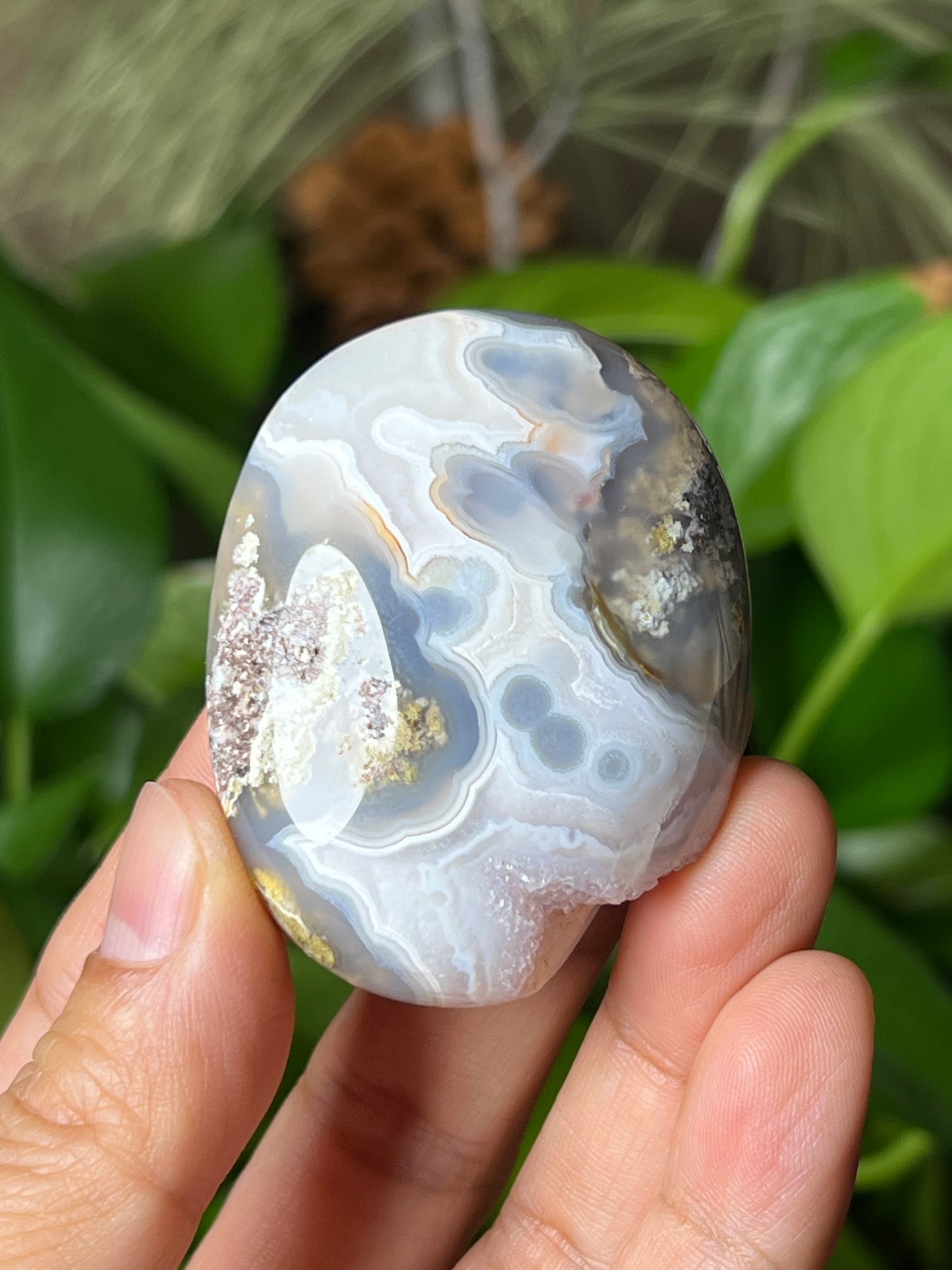 Scenic Moss Agate Palmstone