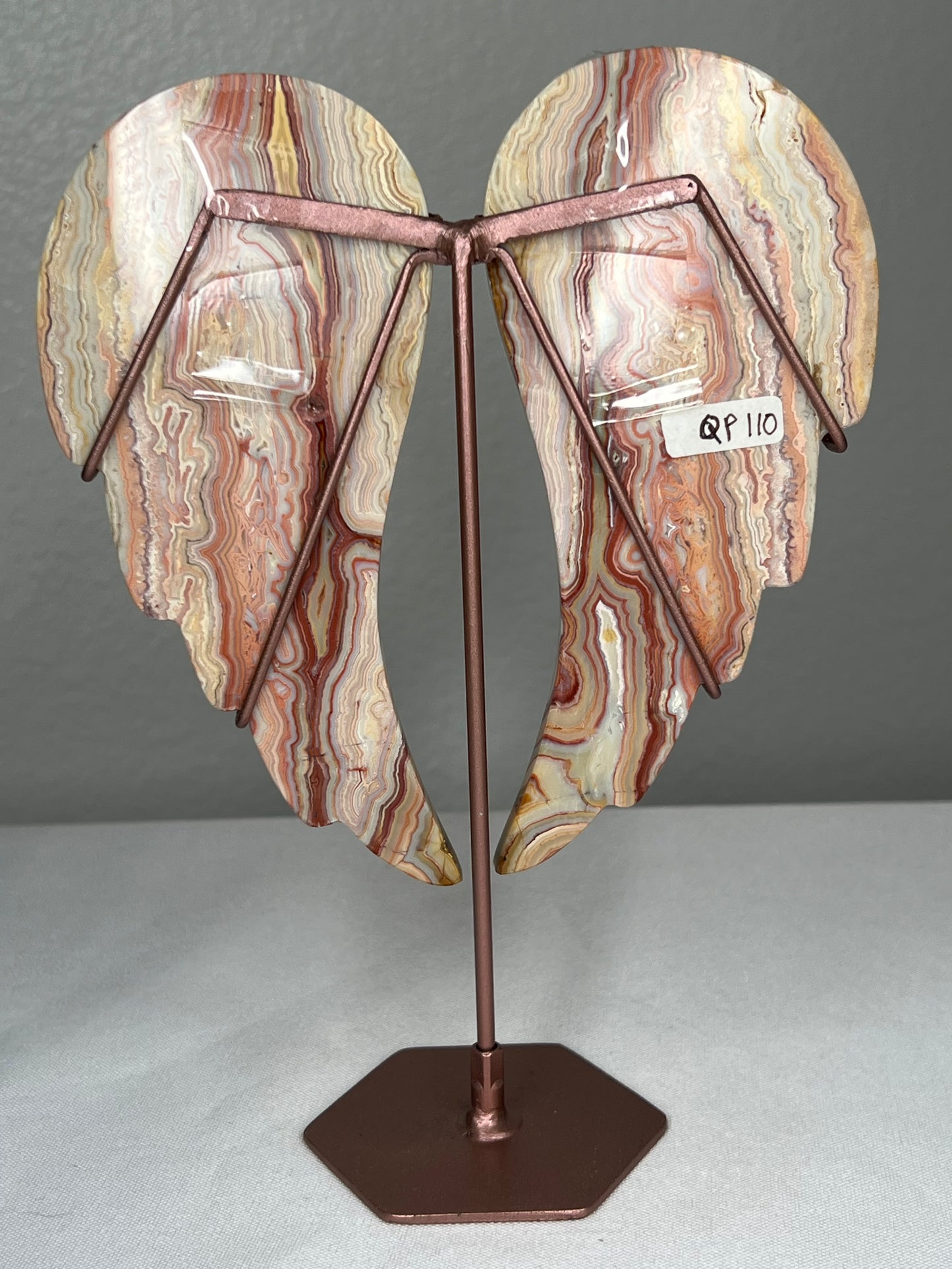 Crazy Lace Agate Angel Wings