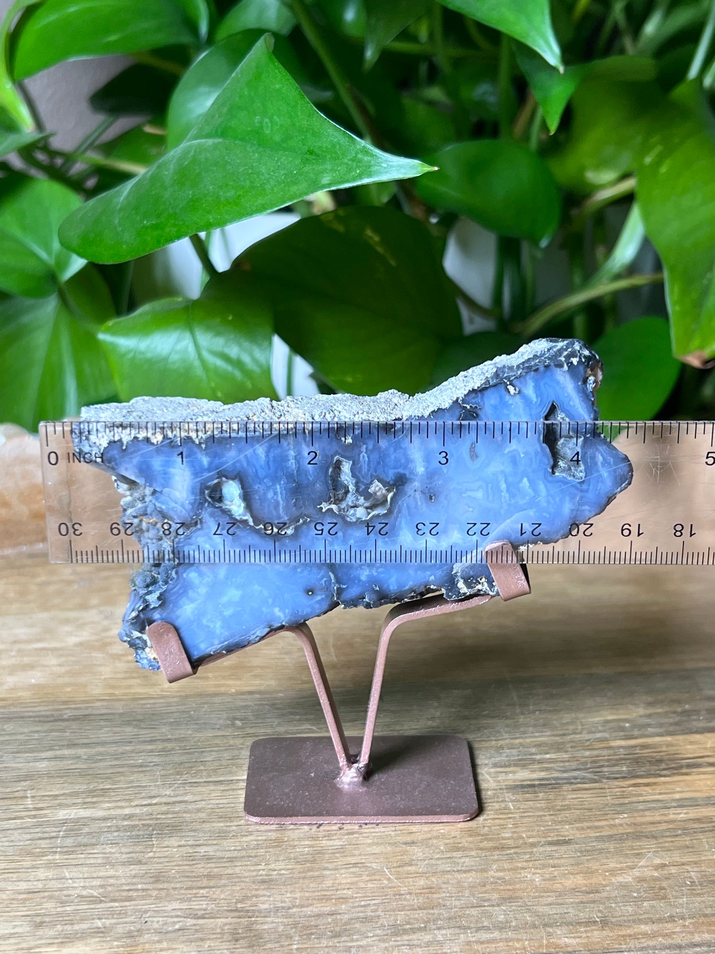 Blue Plume Agate Slab