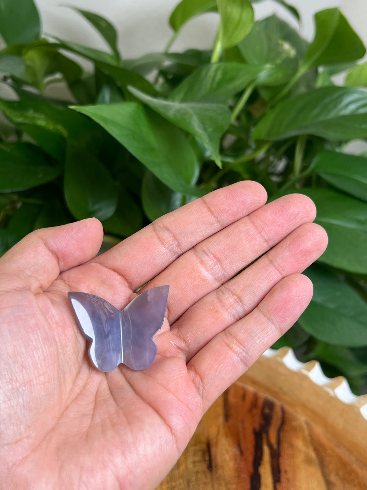 Purple Chalcedony 3D Mini Butterfly: BA