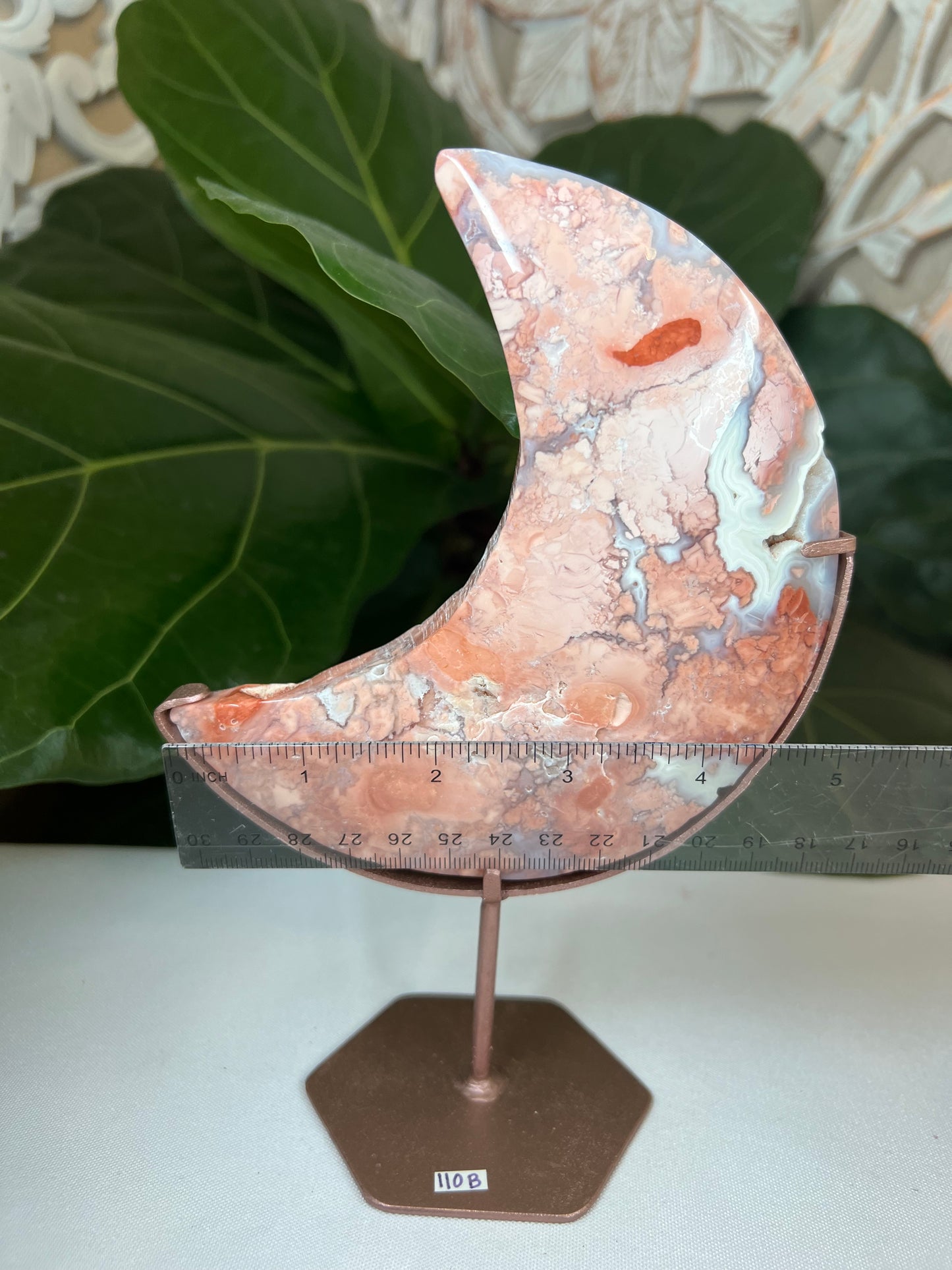 Cotton Candy Agate Moon