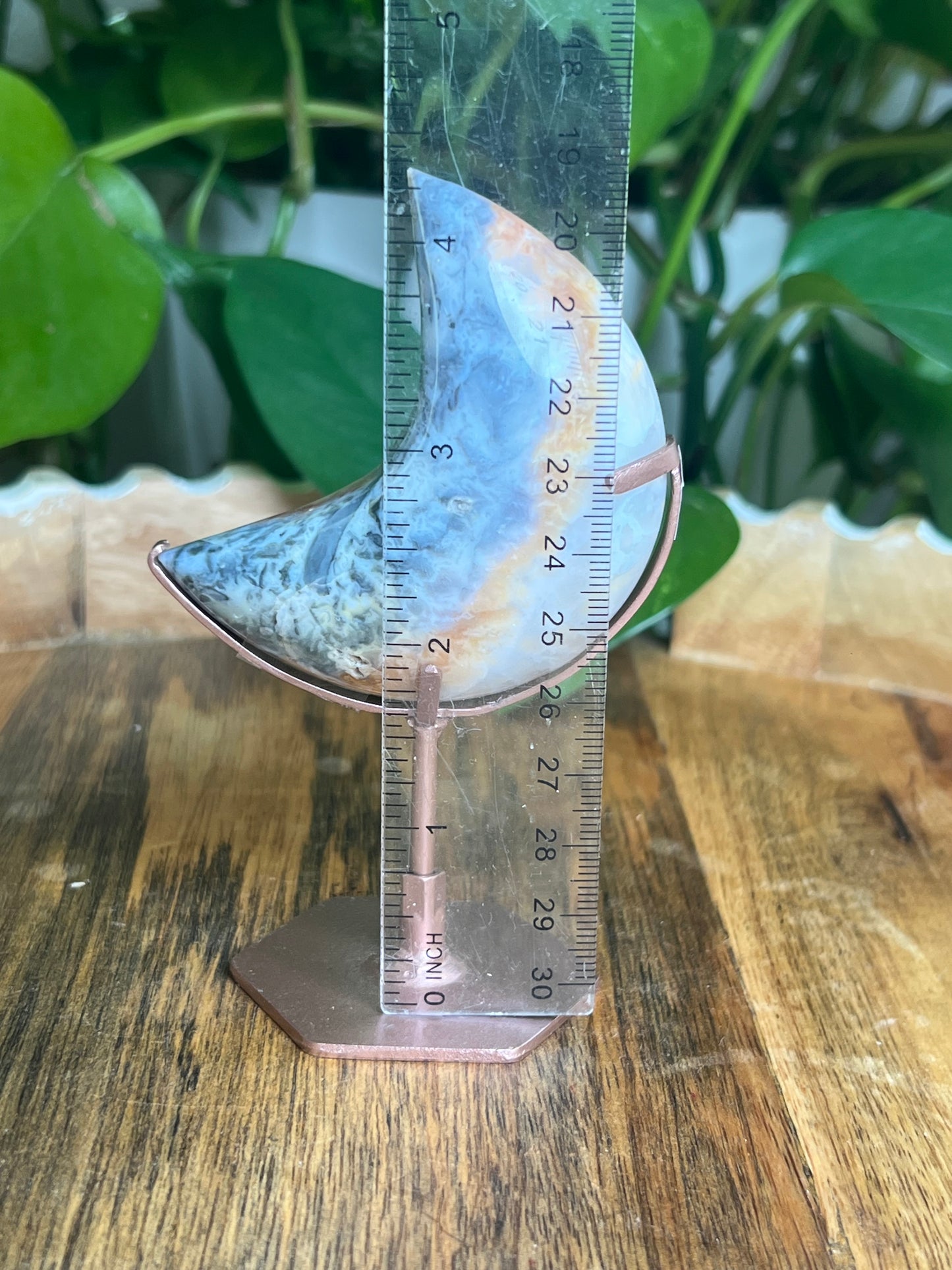 Rainbow Plume Agate Moon: NA