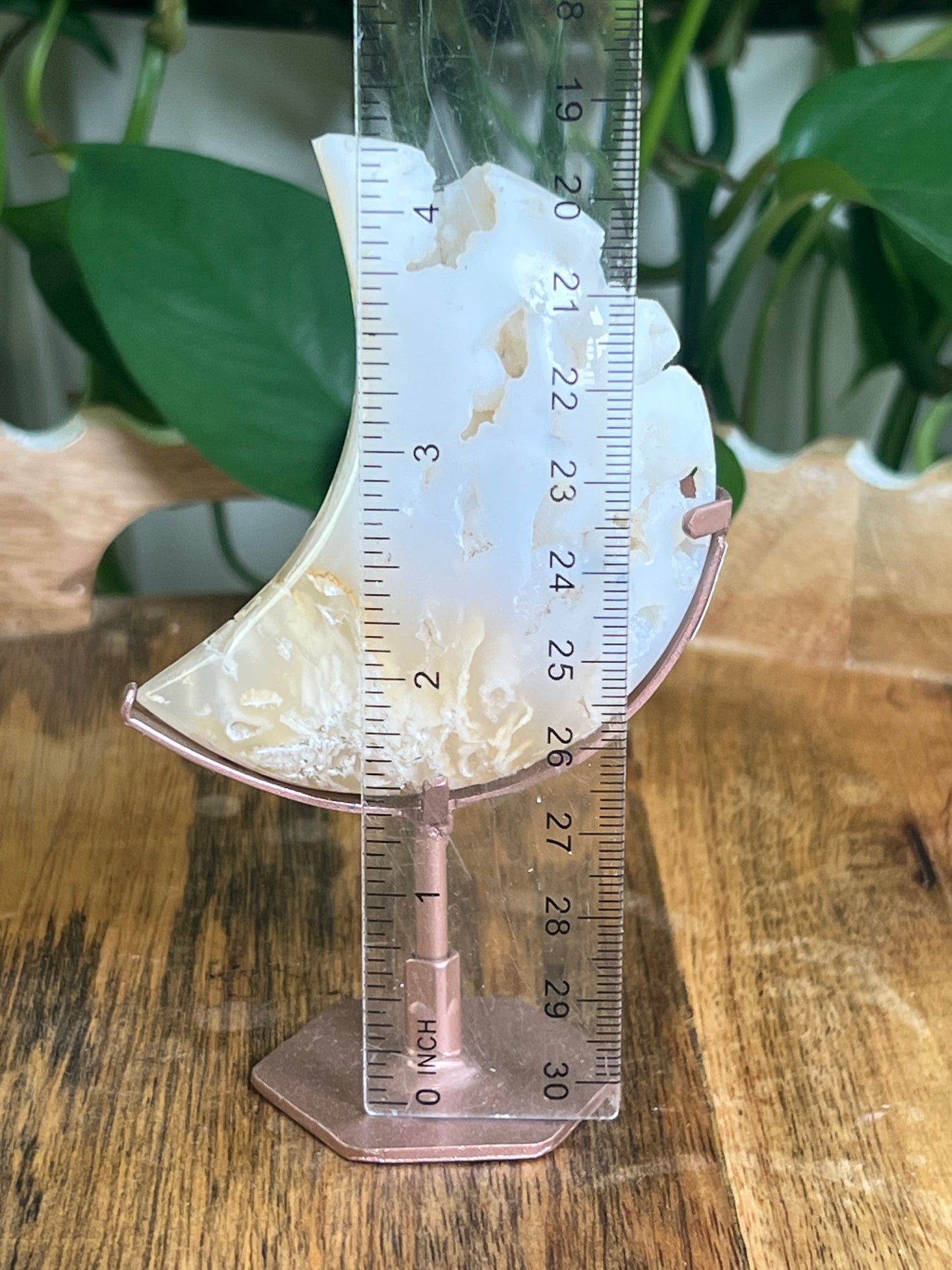 White Plume Agate Moon: RR
