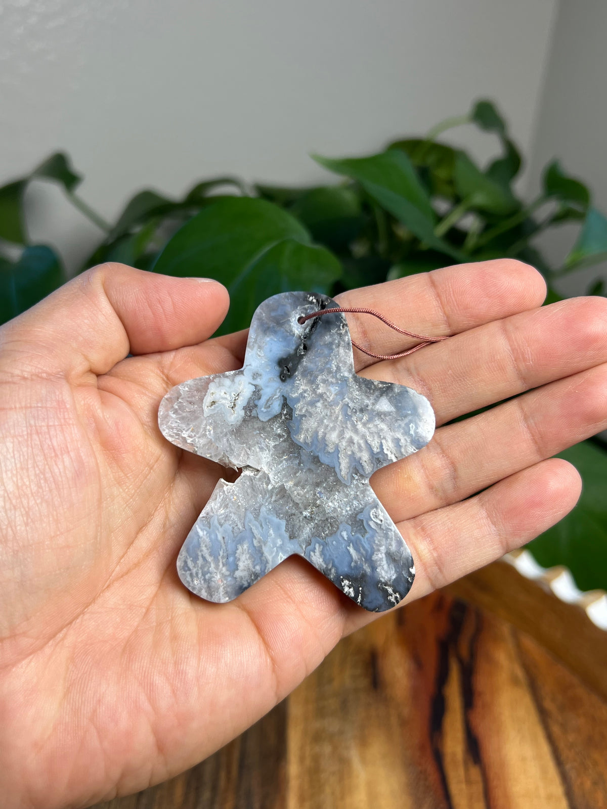 Blue Plume Agate Gingerbread Ornamets