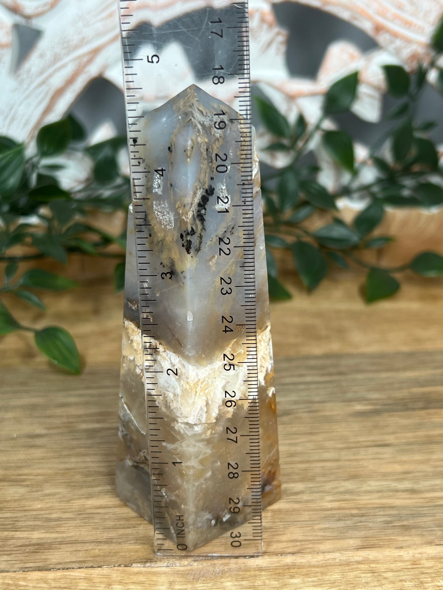 Dendritic Tiger Agate Tower