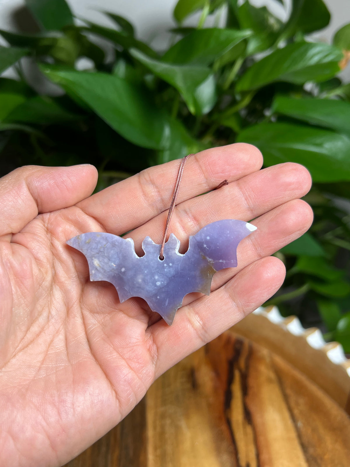 Purple Chalcedony Ornament Bat: PD