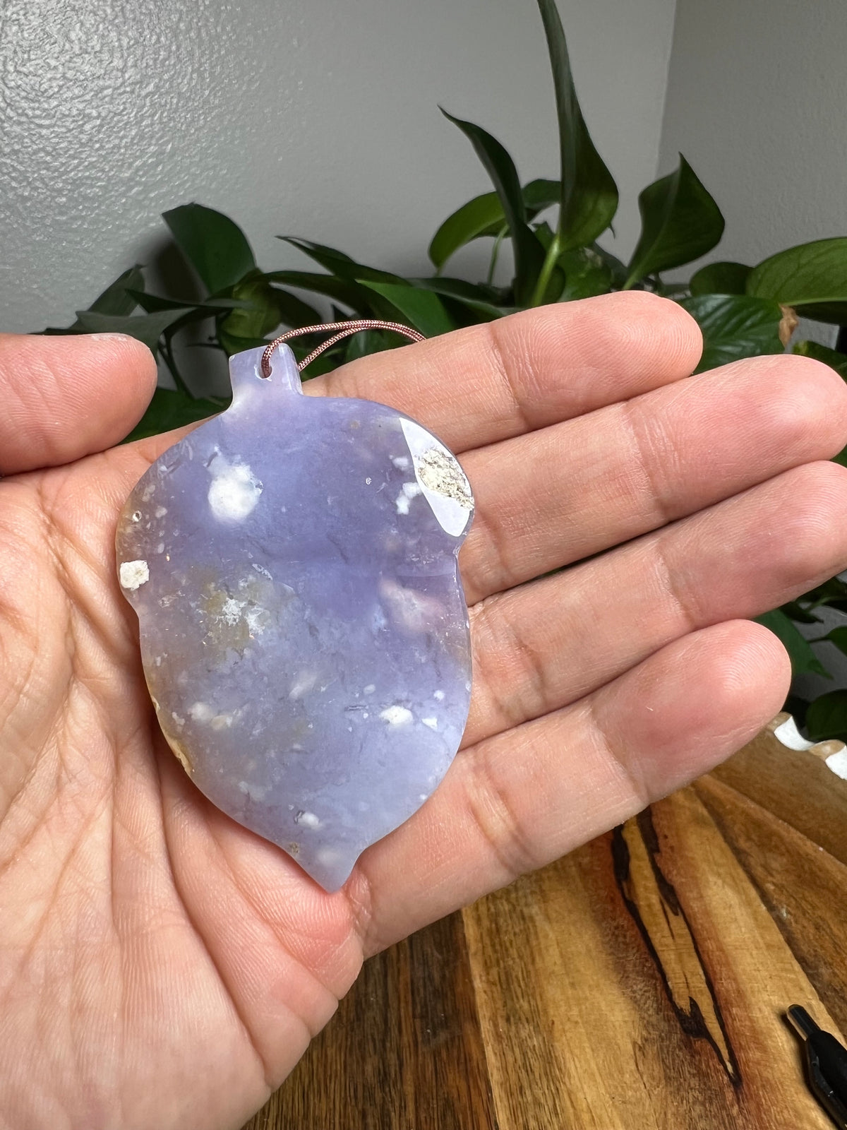 Purple Chalcedony Ornament Acorn: Bi