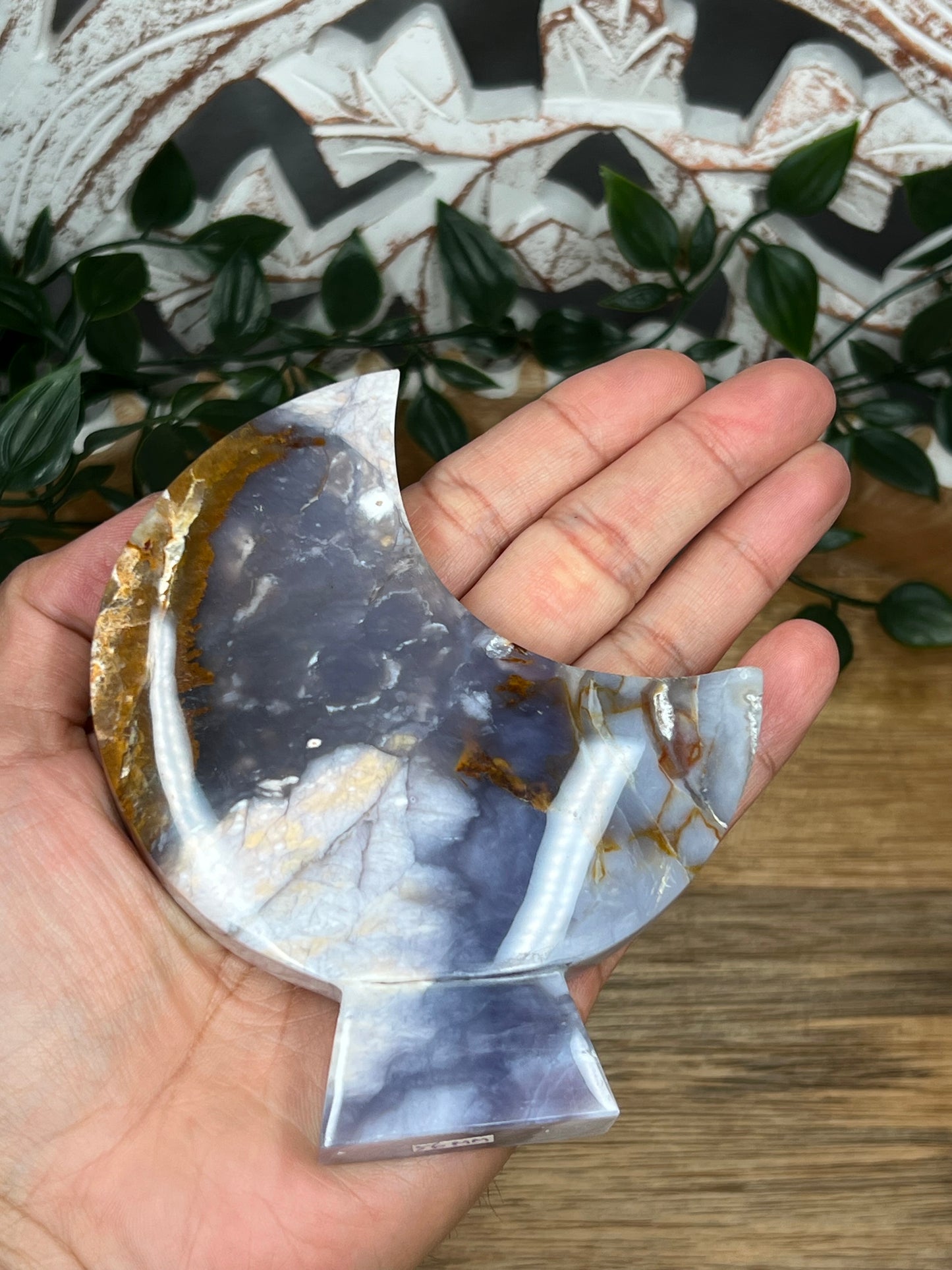 Purple Chalcedony Moon