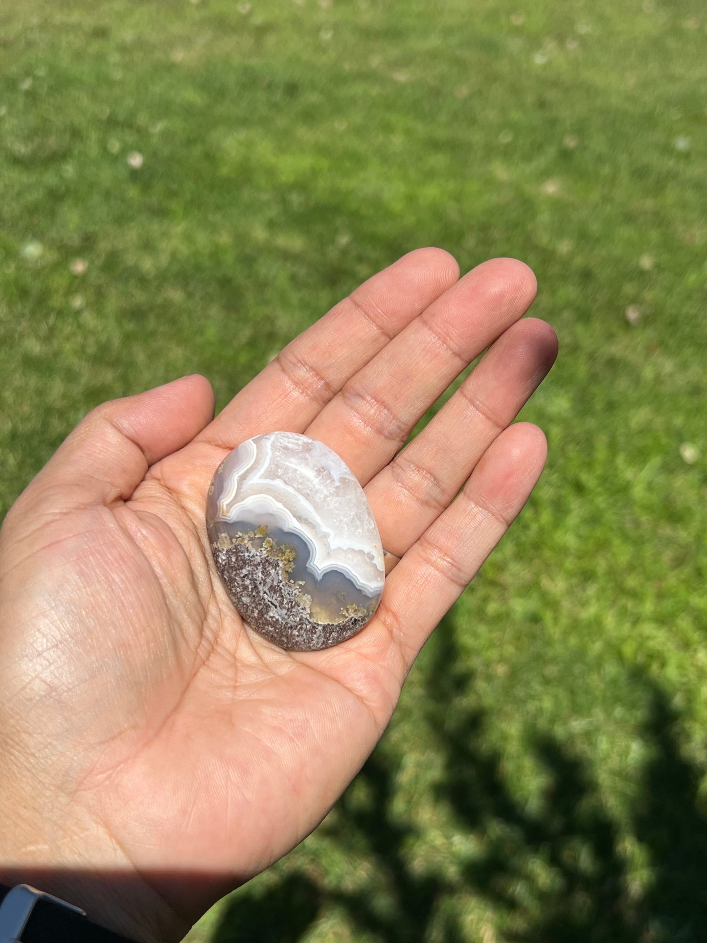 Scenic Moss Agate Palmstone KA
