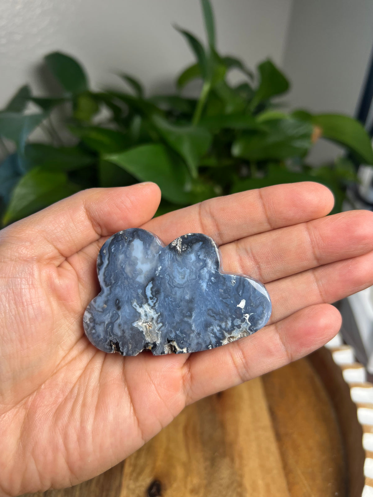 Blue Plume Agate Mini Cloud: TD