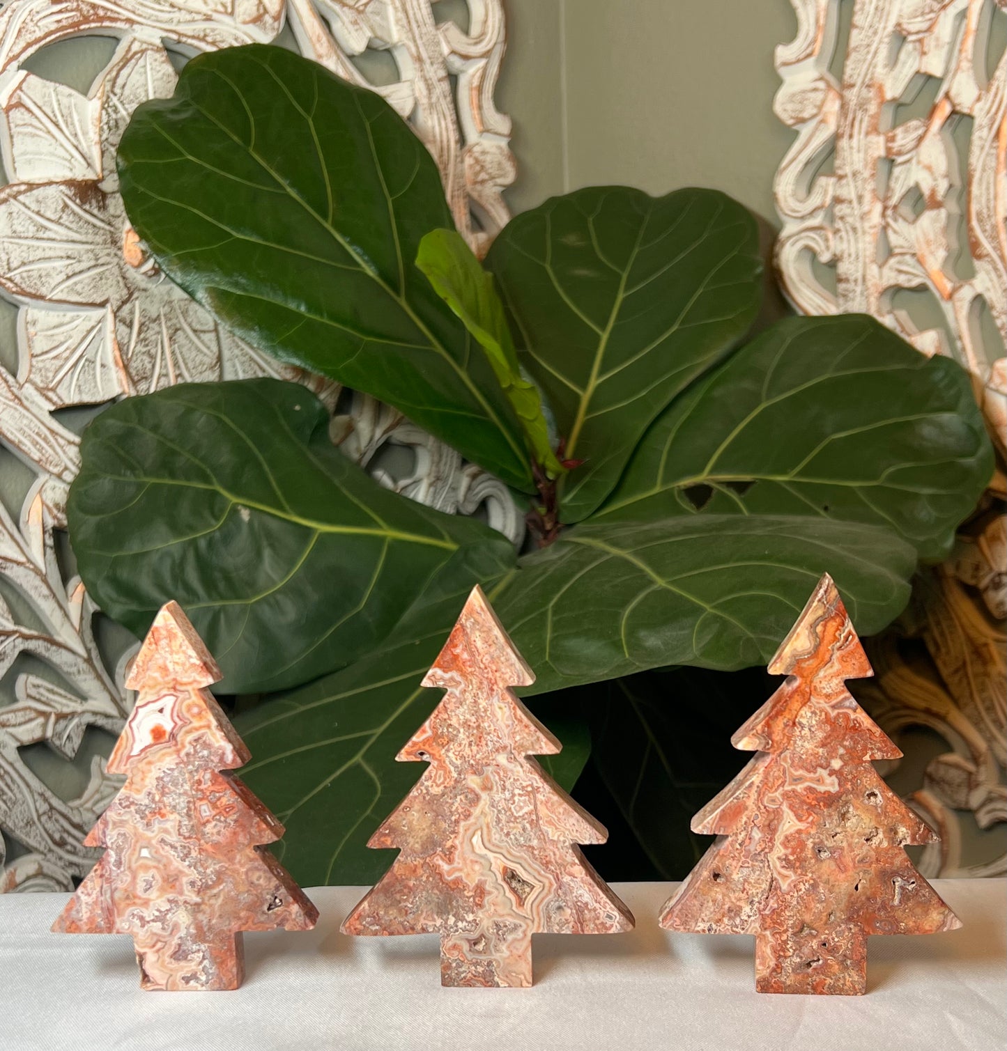 Crazy Lace Agate Christmas Tree