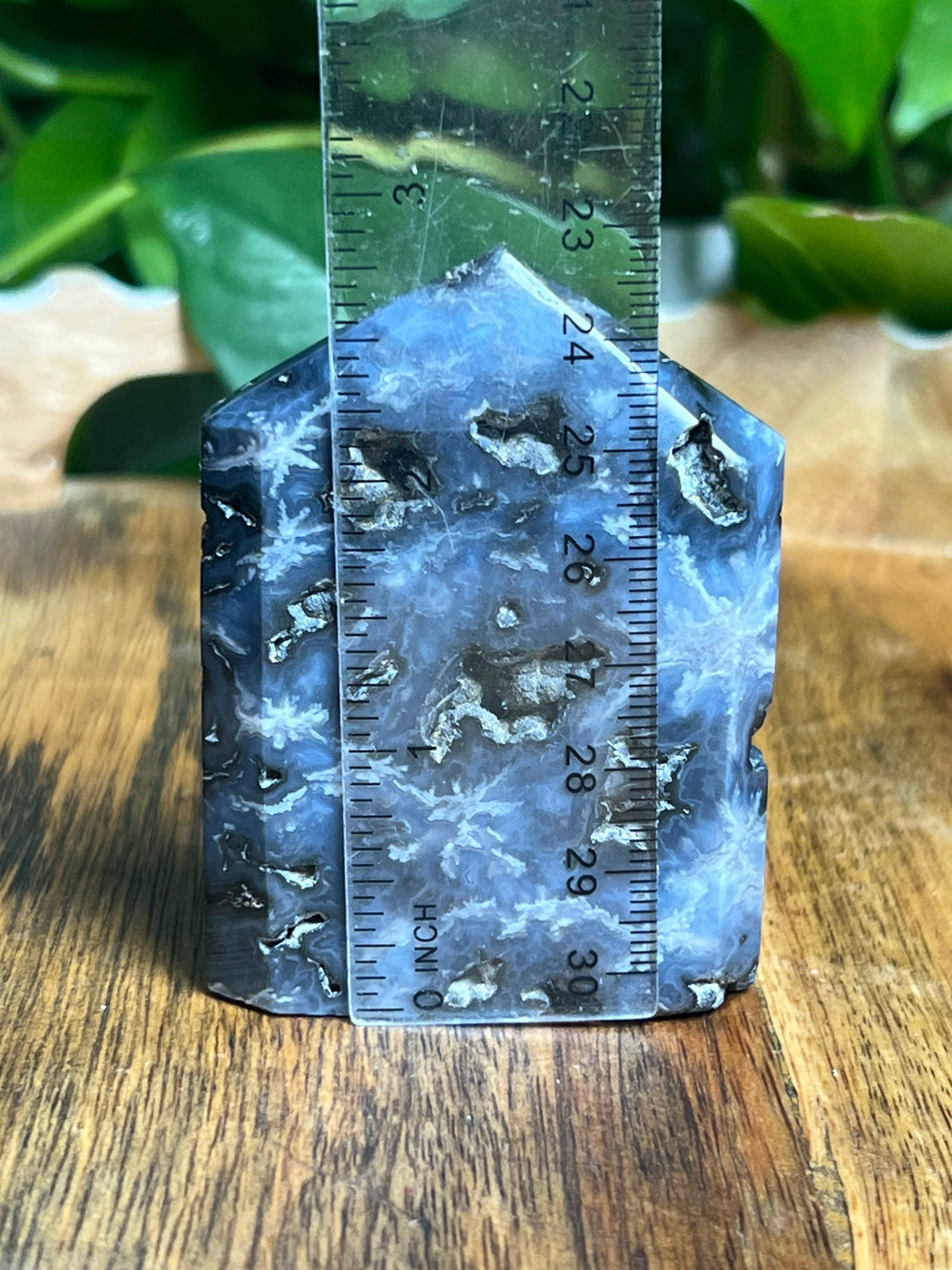 Blue Plume Agate Flat Tower: BE