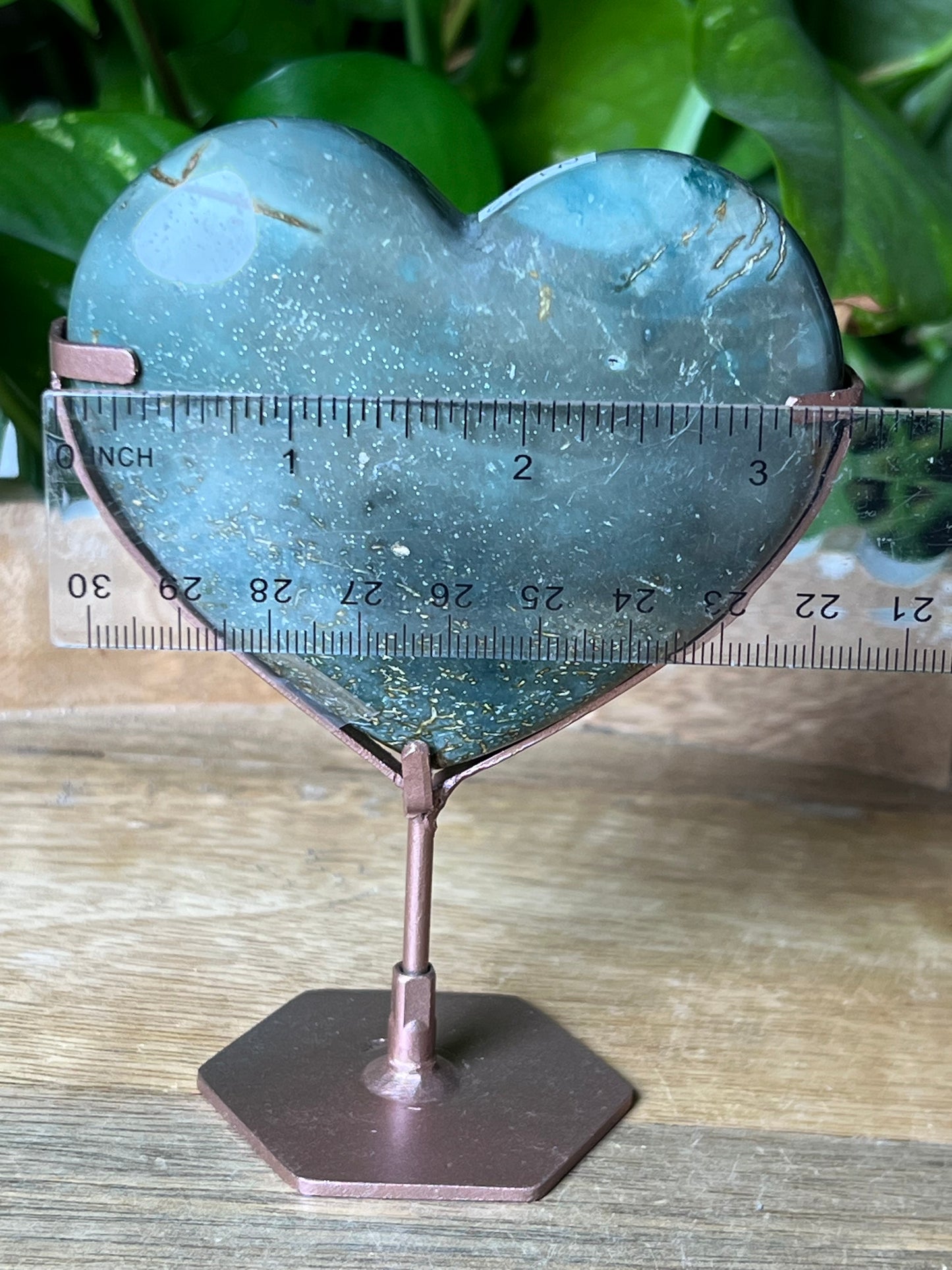 Blue Green Jasper Heart