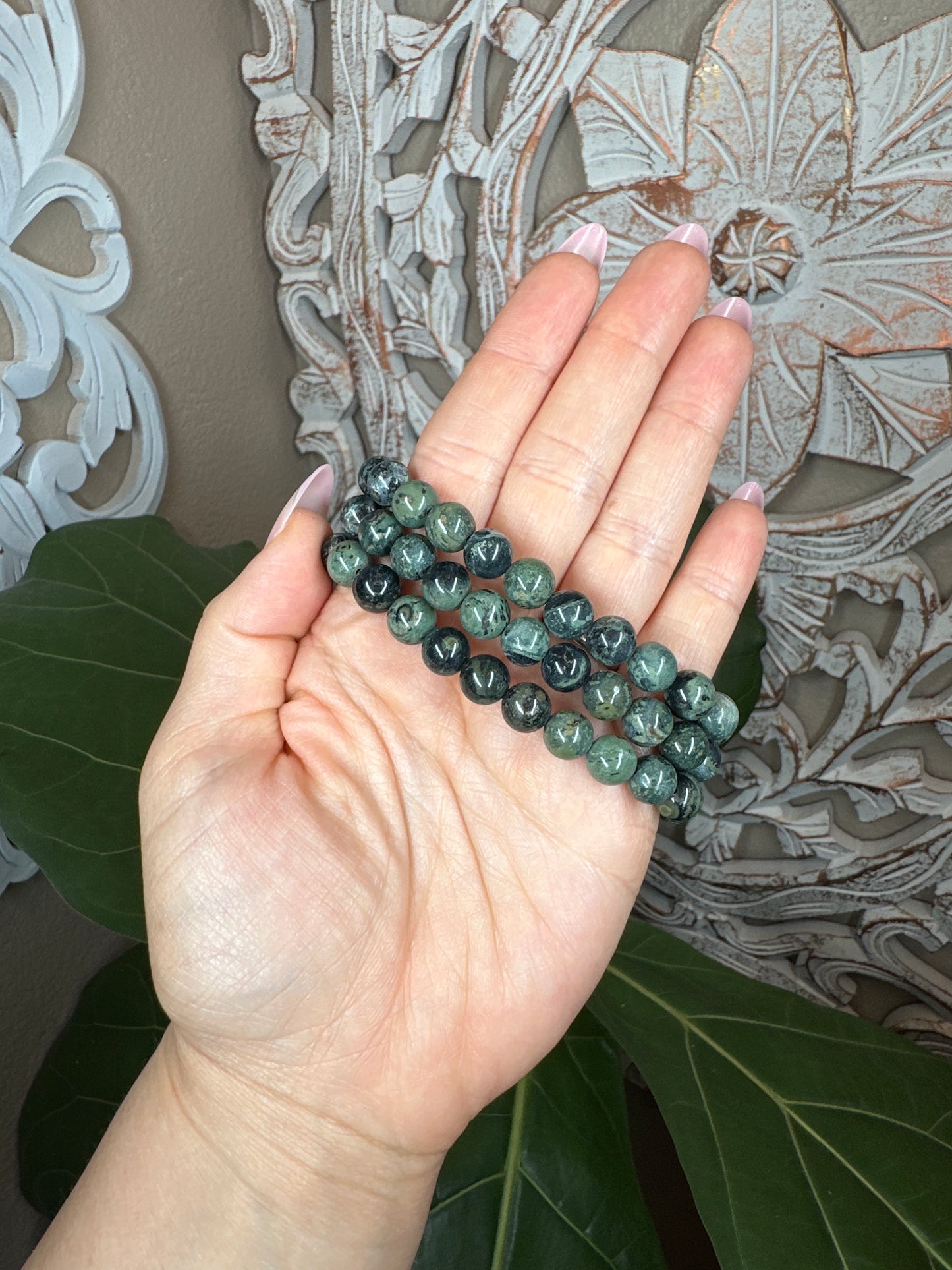 Kambaba Jasper Beaded Bracelet (8mm)