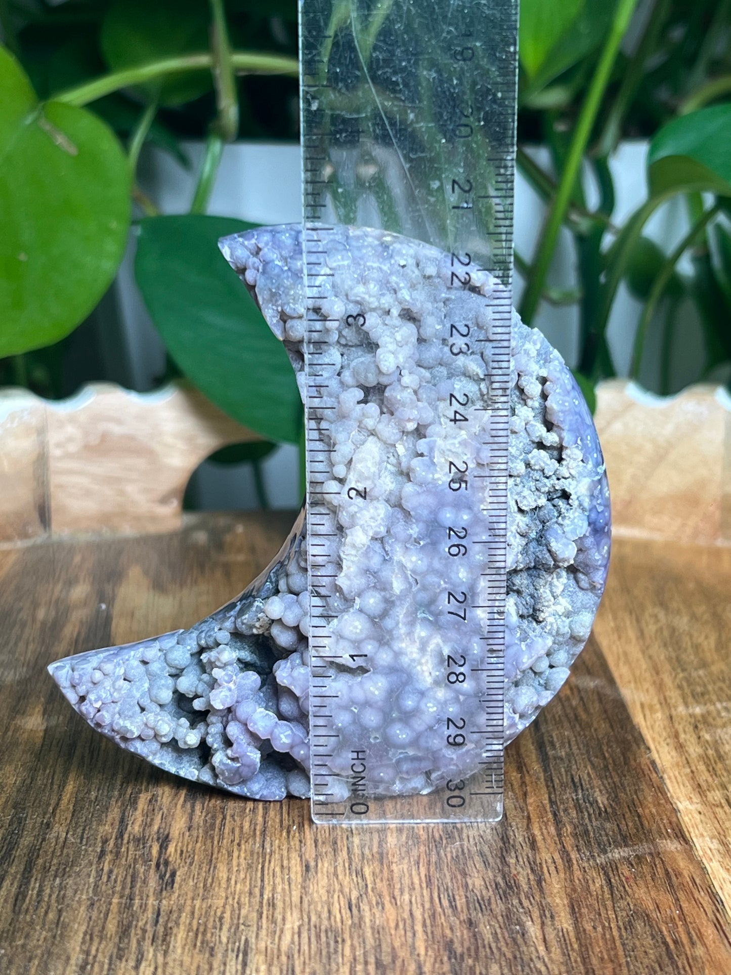 Grape Agate Self-Standing Moon: GB