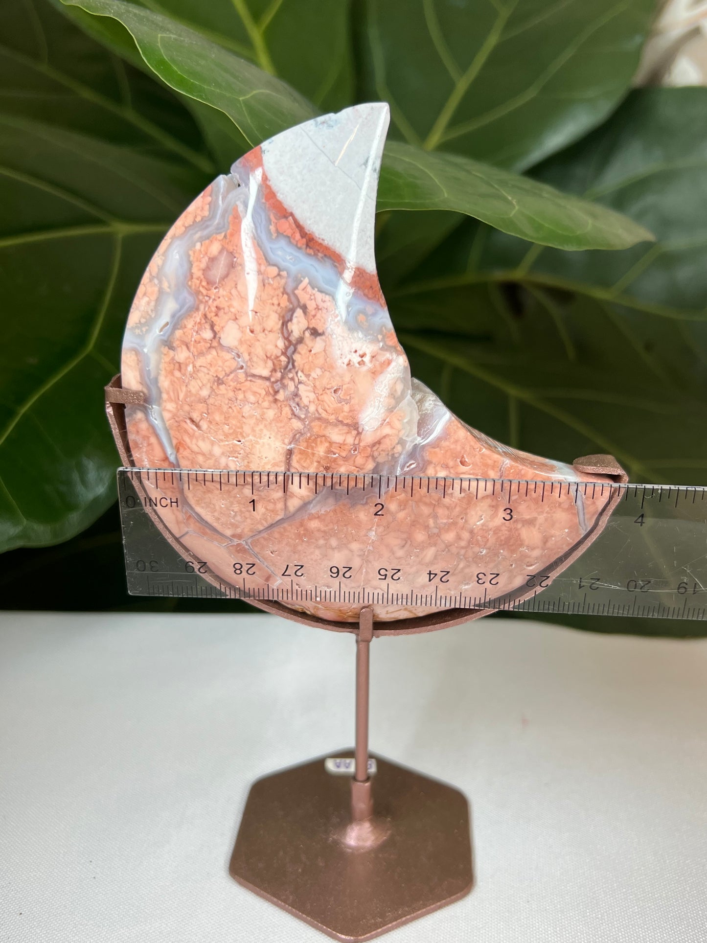 Cotton Candy Agate Moon