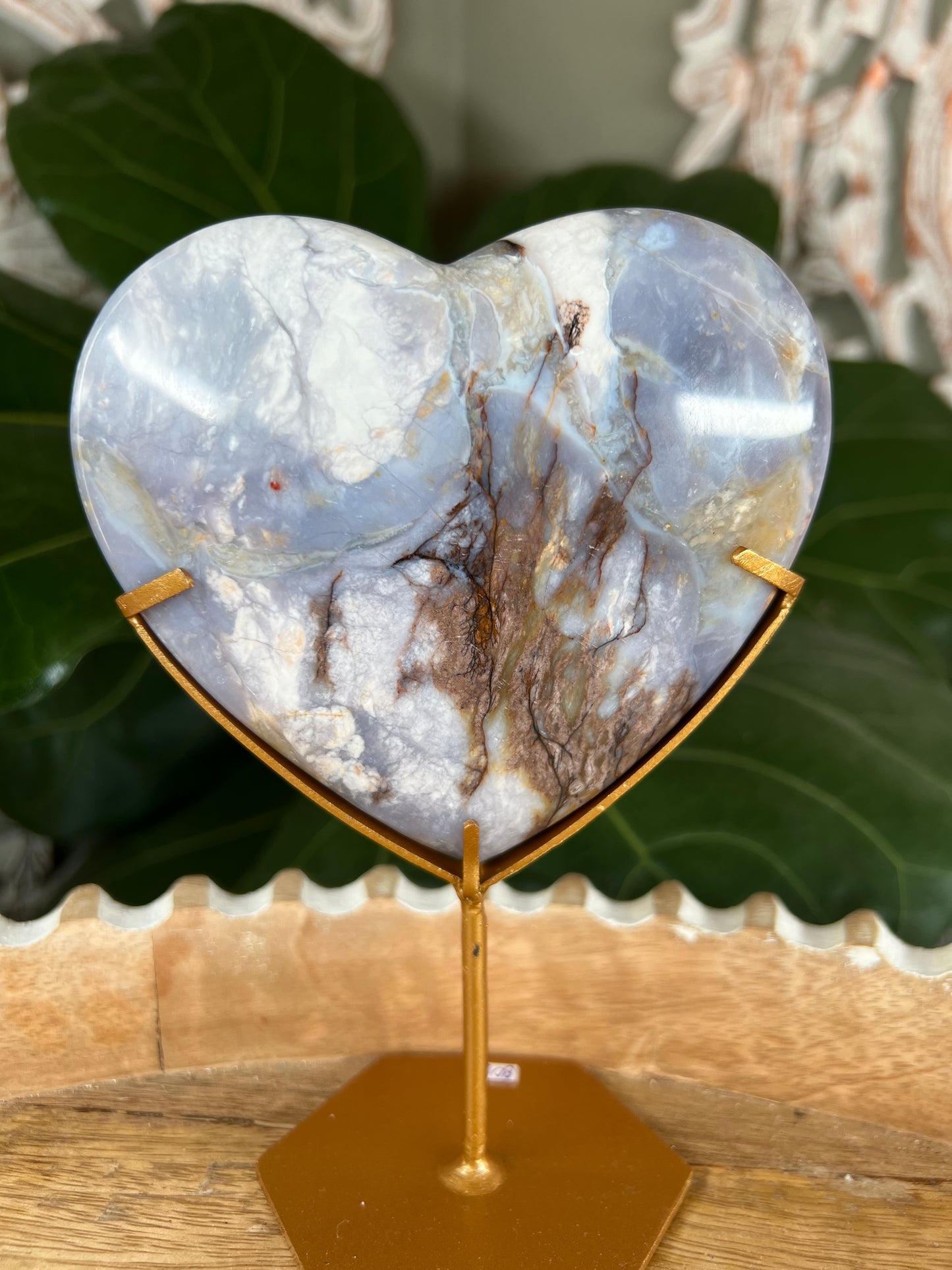 Purple Chalcedony Heart