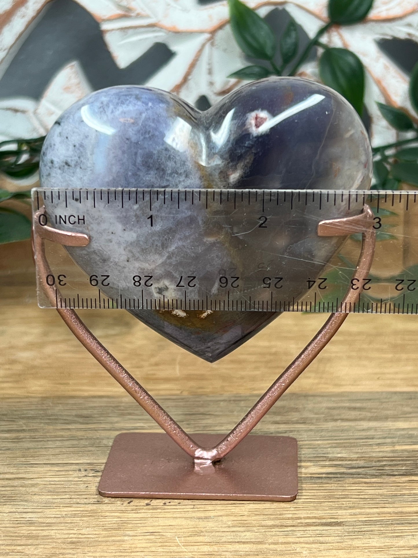 Purple Chalcedony Heart