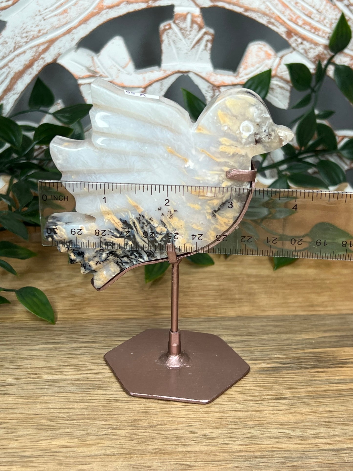 Dendritic Tiger Agate Bird