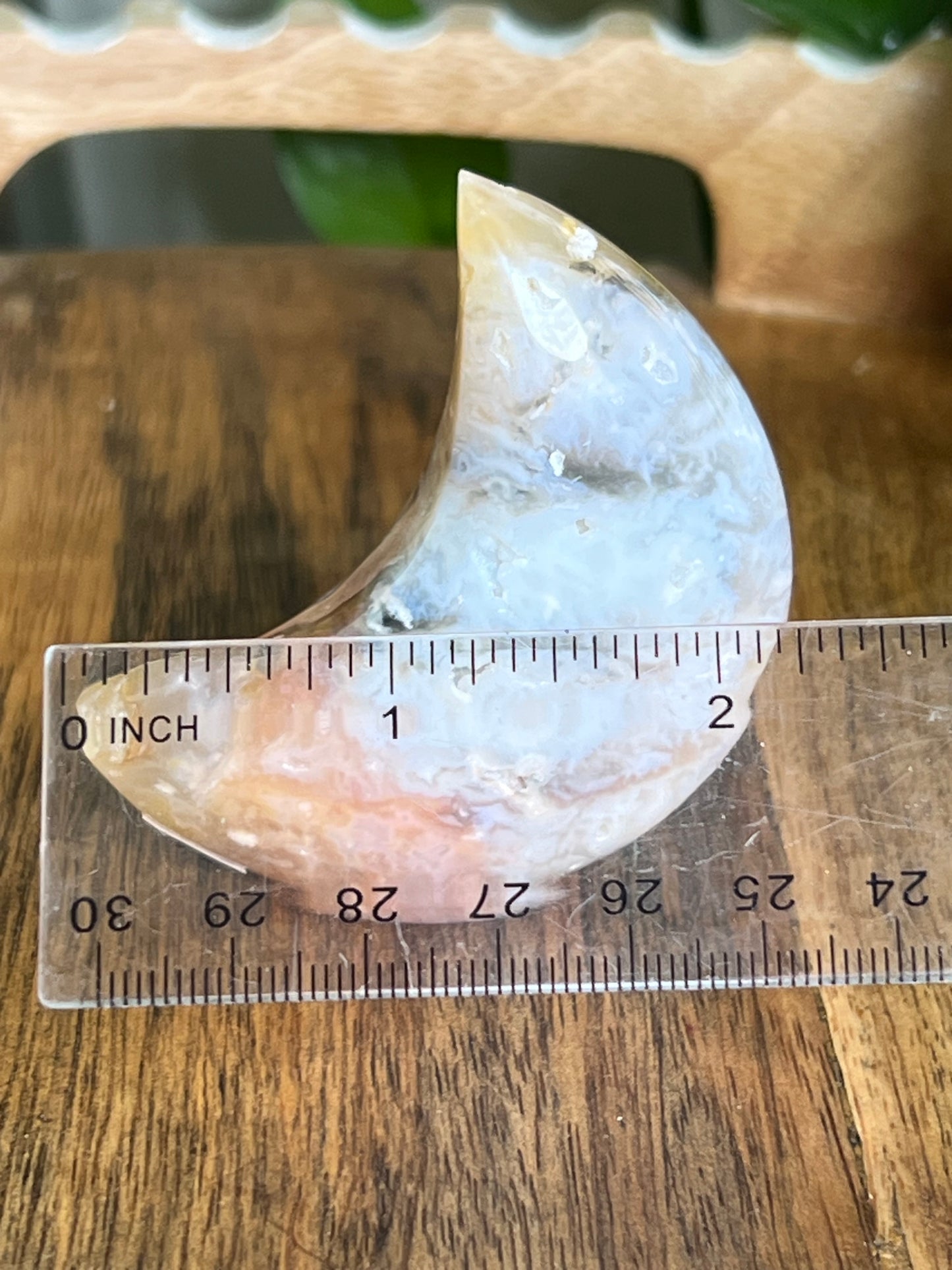 Rainbow Plume Agate Moon C