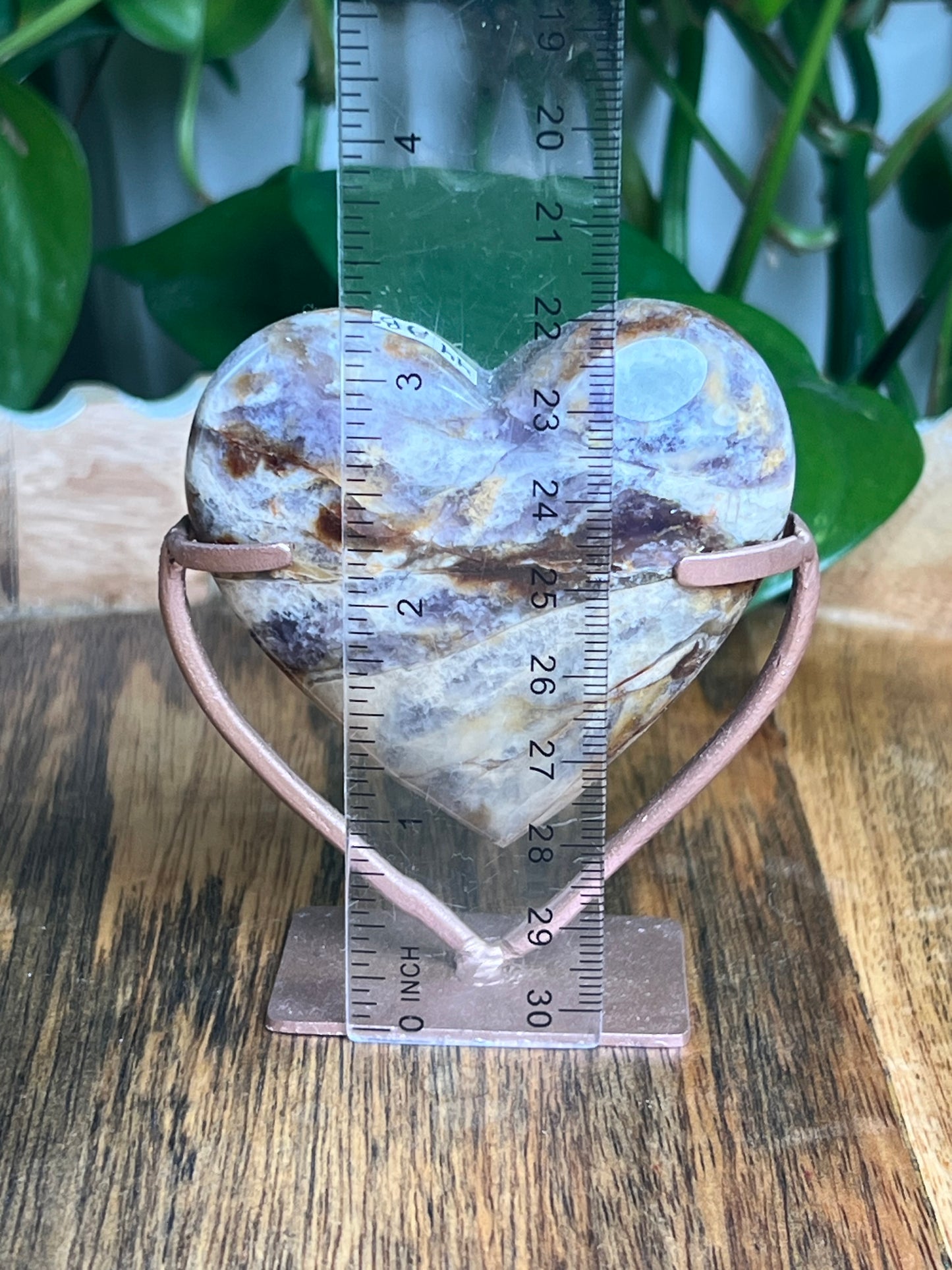 Purple Chalcedony Heart: AB