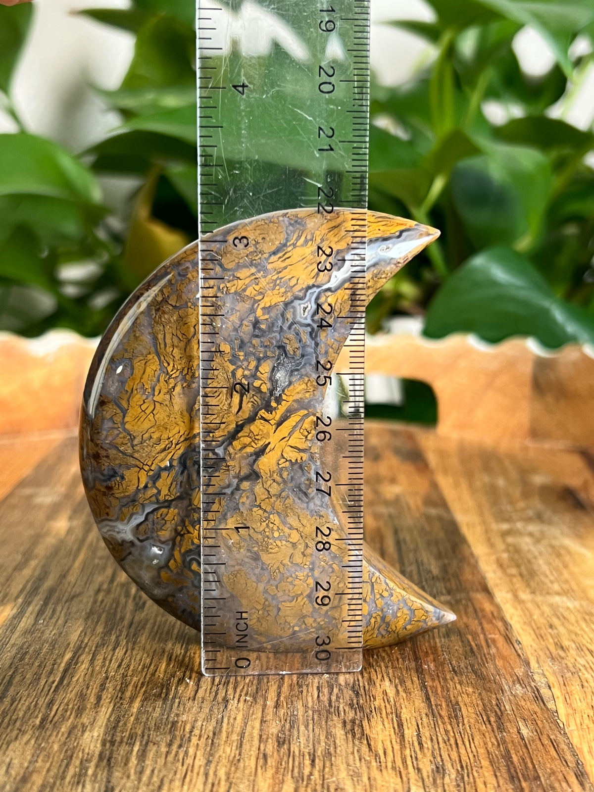 Brecciated Jasper Self Standing Moon: DB