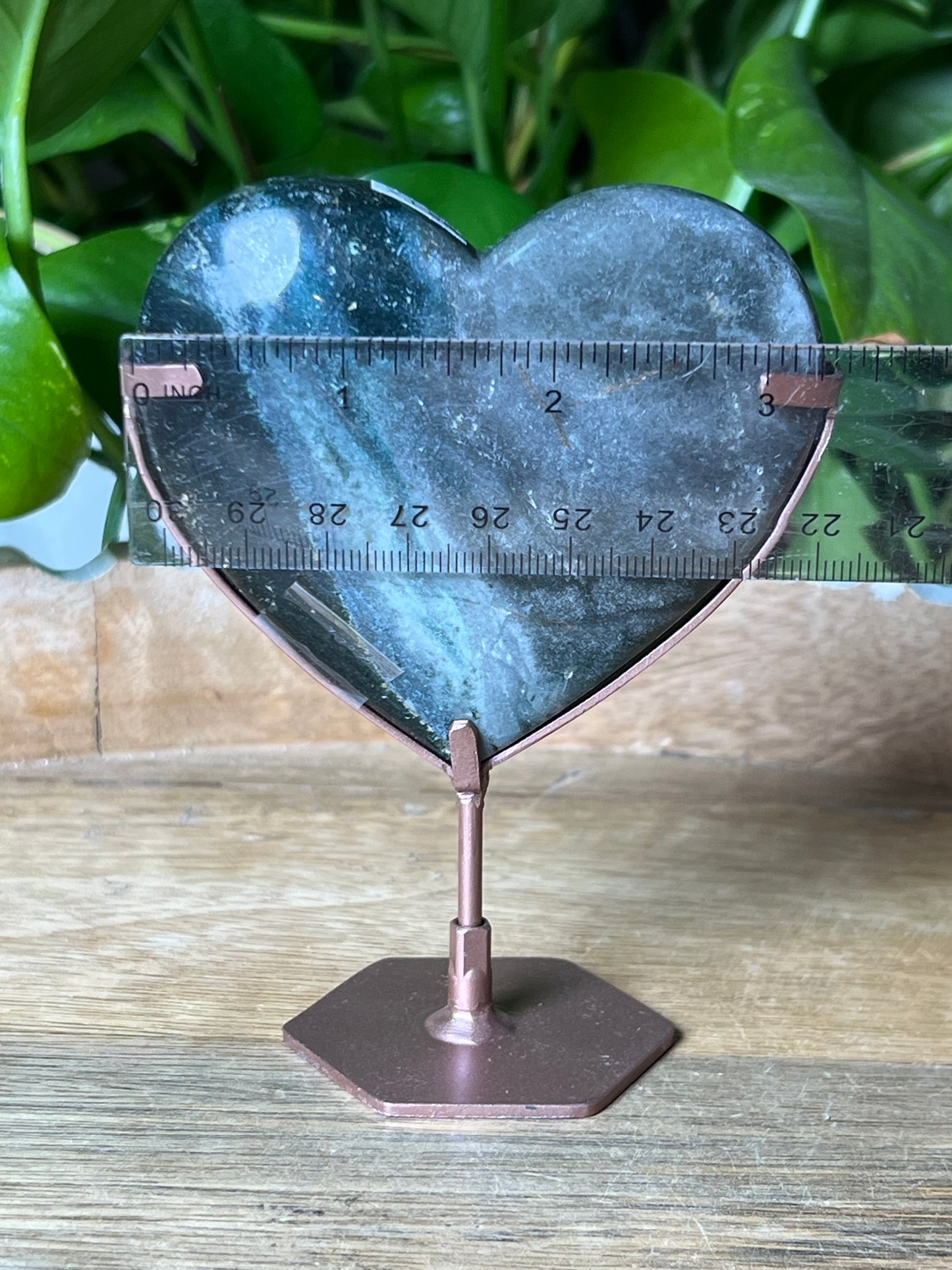 Blue Green Jasper Heart