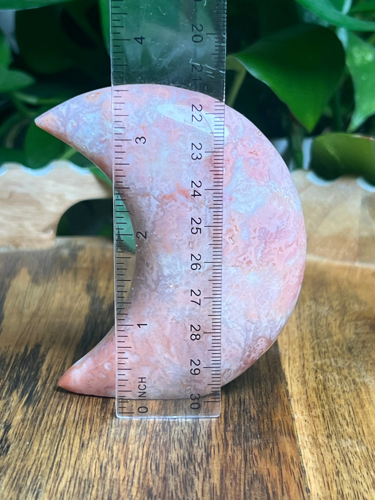 Pink Carnelian Self Standing Moon: PB