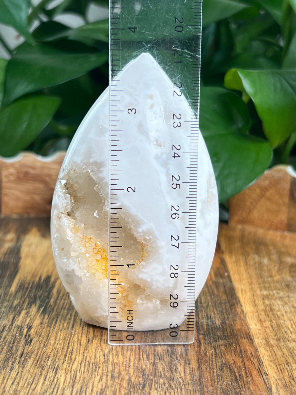 White Plume Agate Flame: G