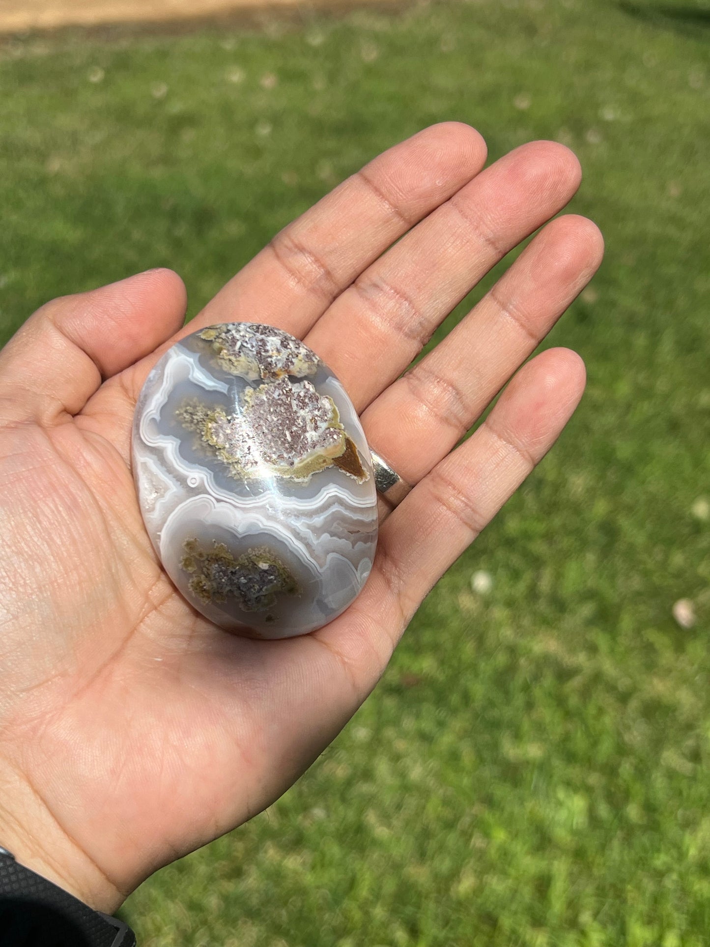 Scenic Moss Agate Palmstone NA