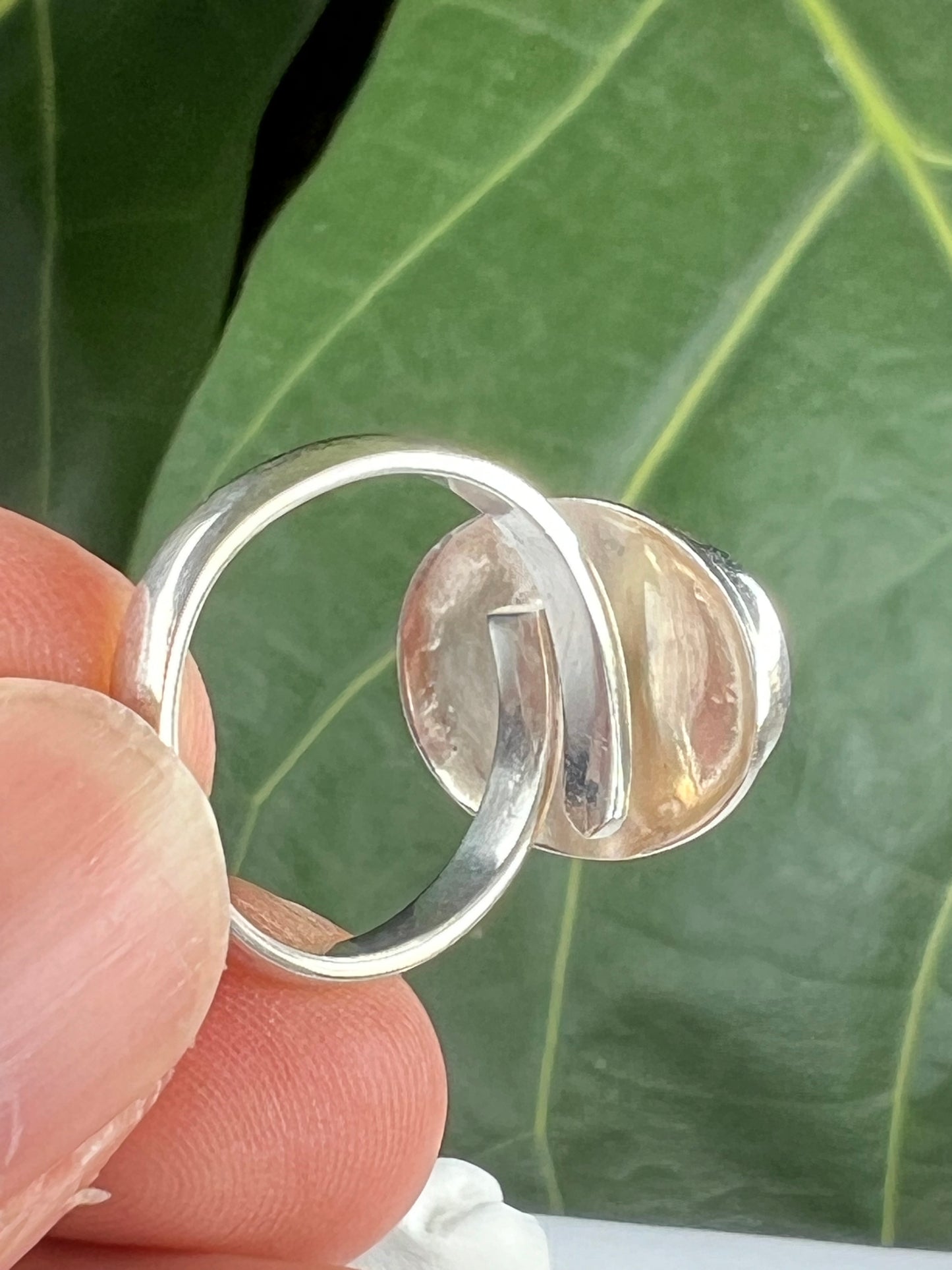 Mexican Fire Opal Ring Size 8 Adjustable