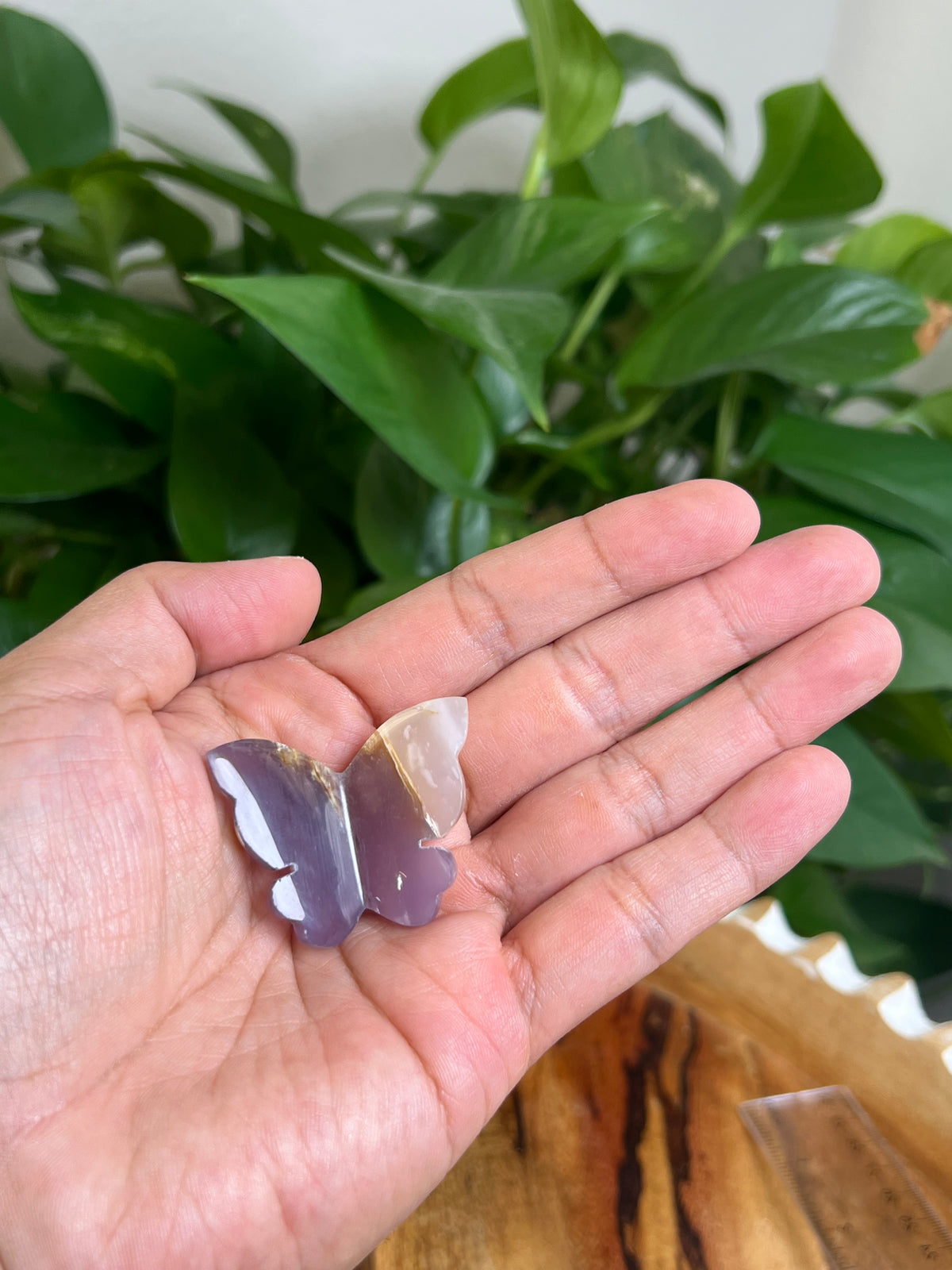 Purple Chalcedony 3D Mini Butterfly: DR