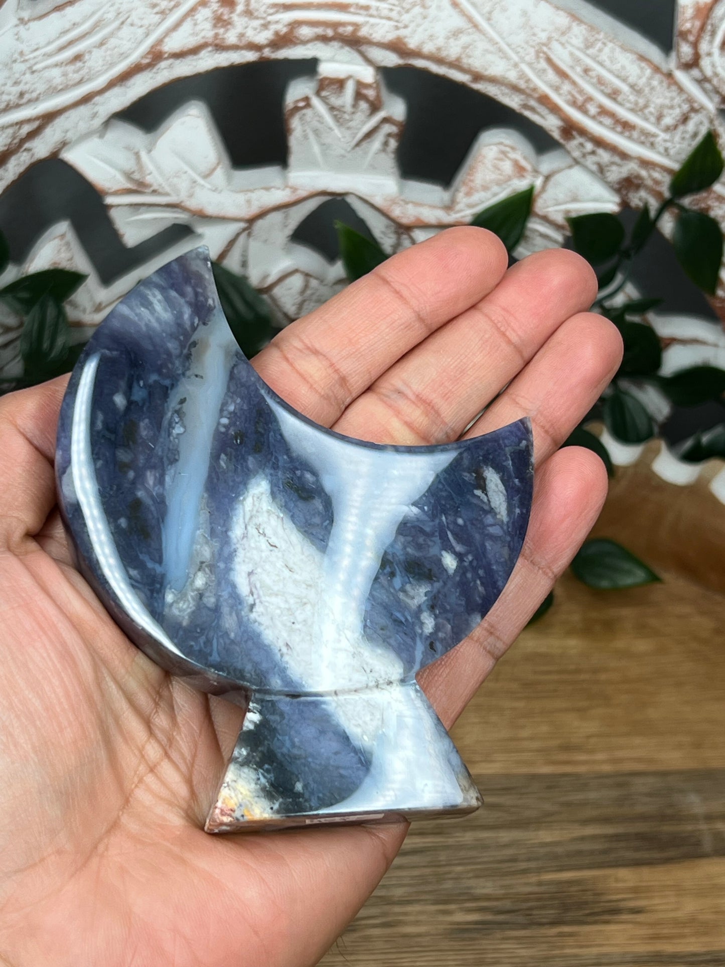 Purple Chalcedony Moon