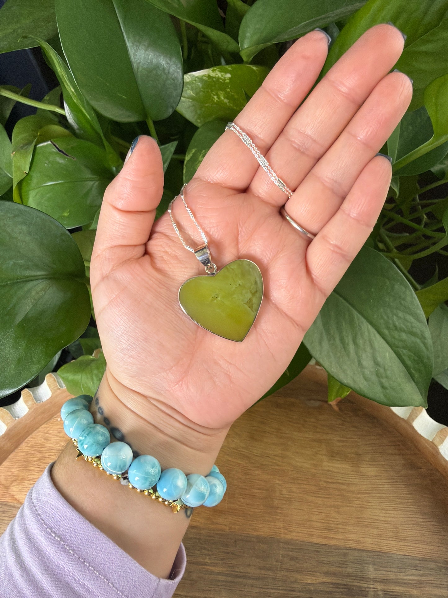 Idocrase Heart Pendant