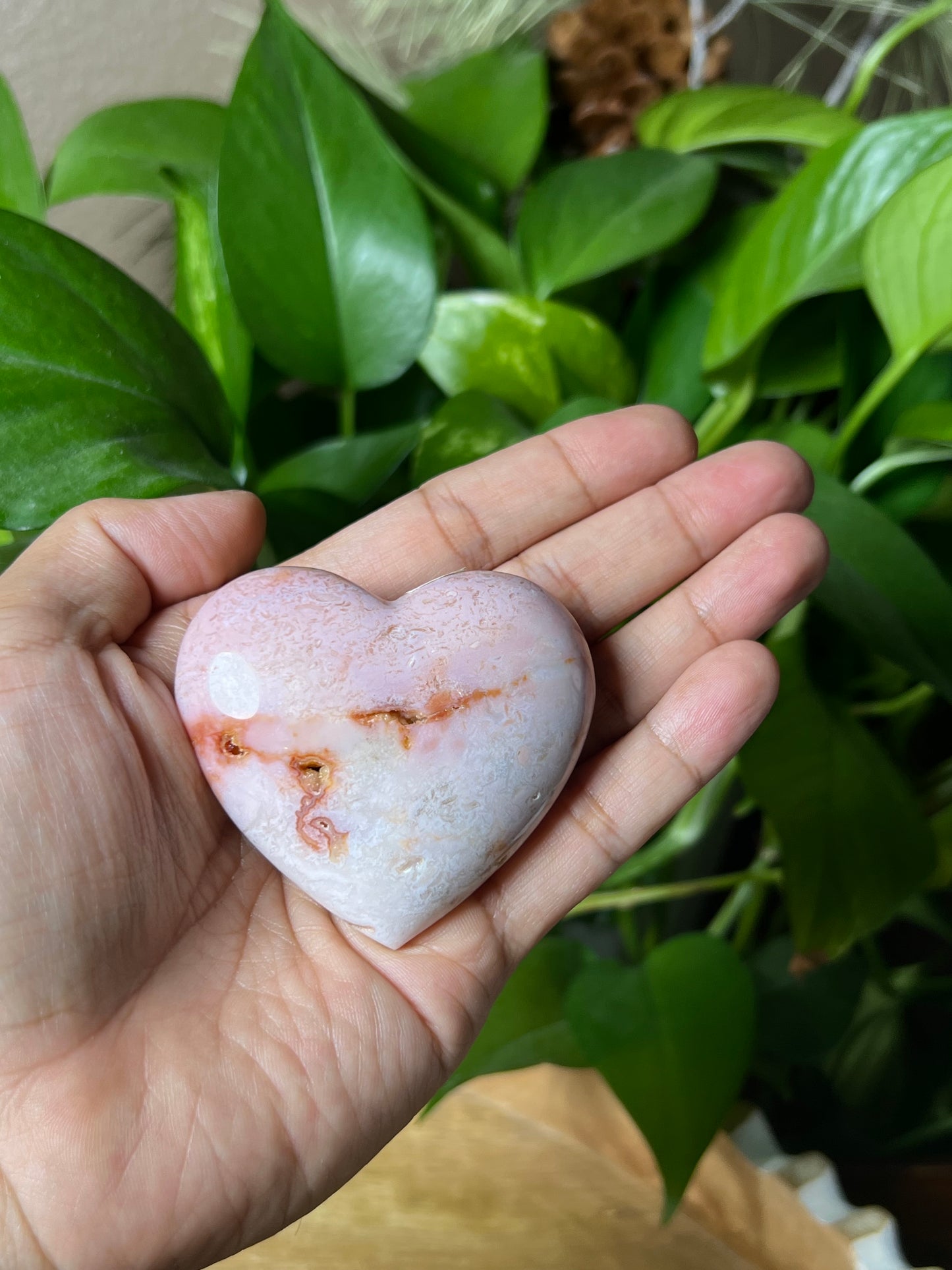 Pink Carnelian Heart