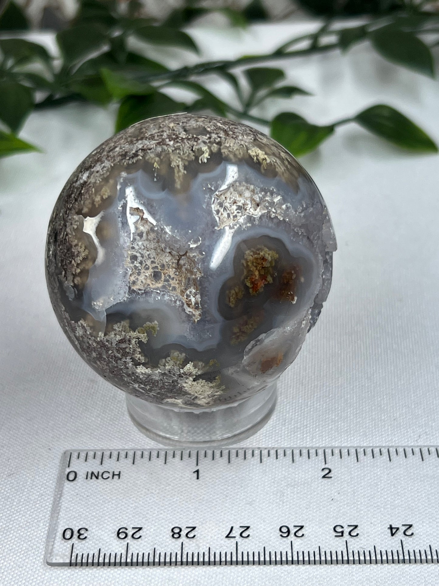 Scenic Moss Agate Sphere