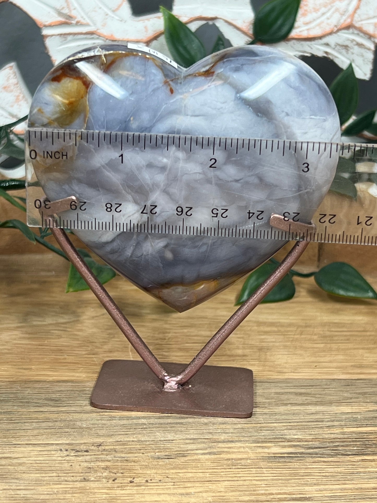 Purple Chalcedony Heart