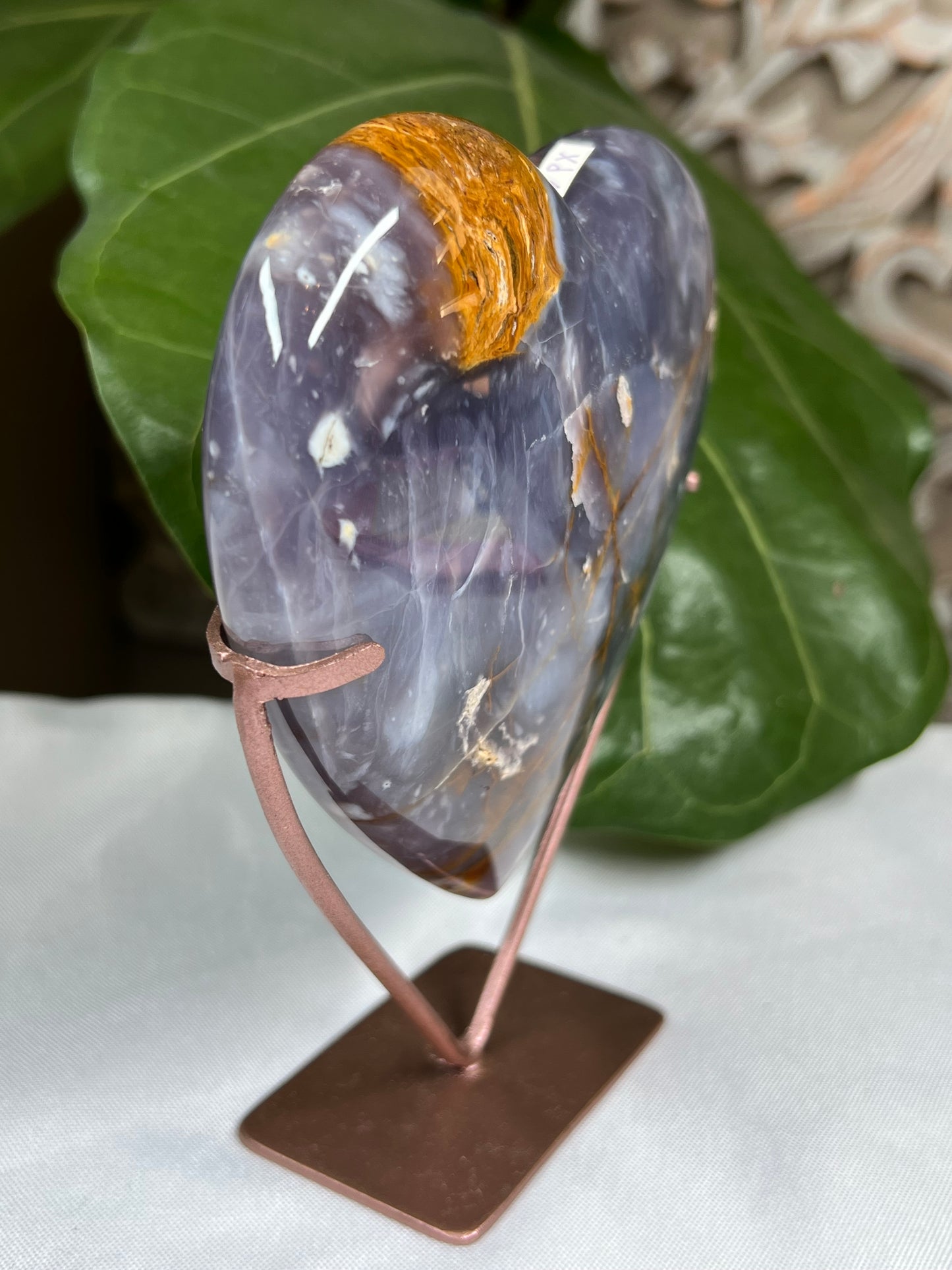Purple Chalcedony Heart